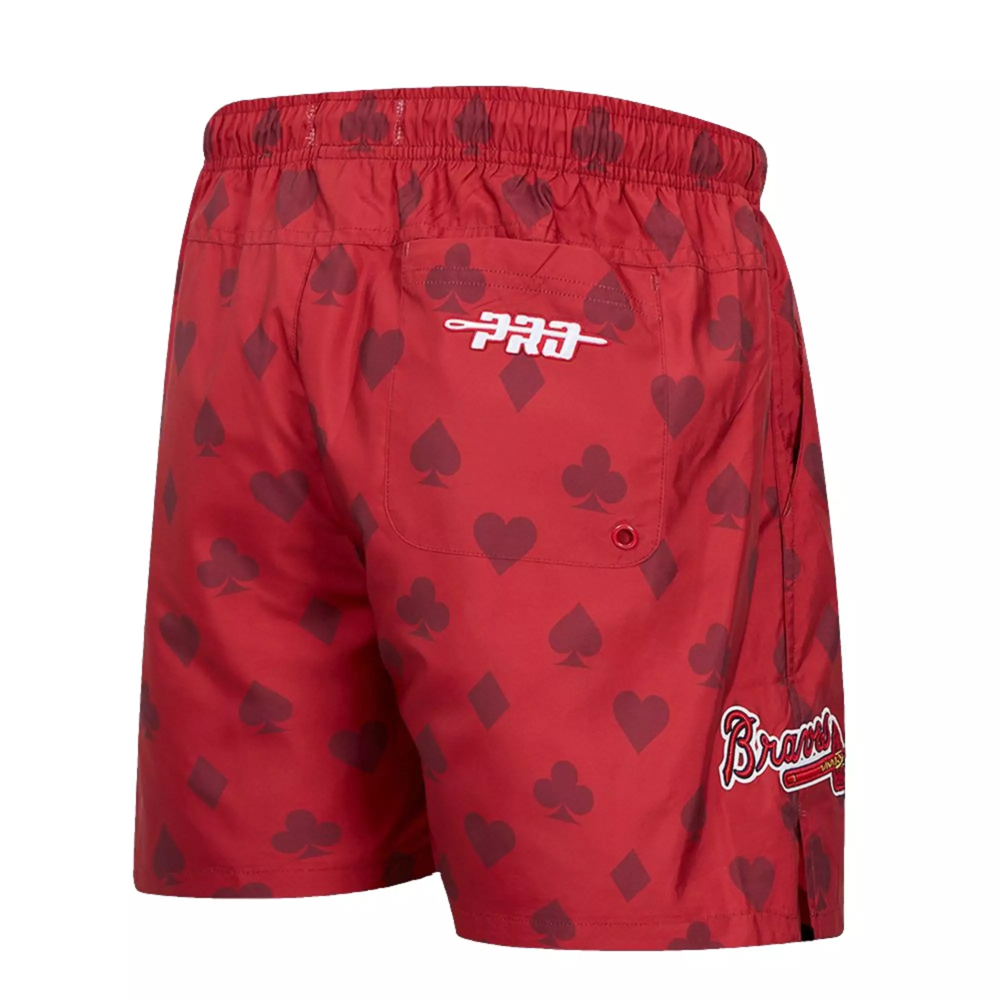 Pro Standard Men's Atlanta Braves Playing Cards Shorts-Red - RED