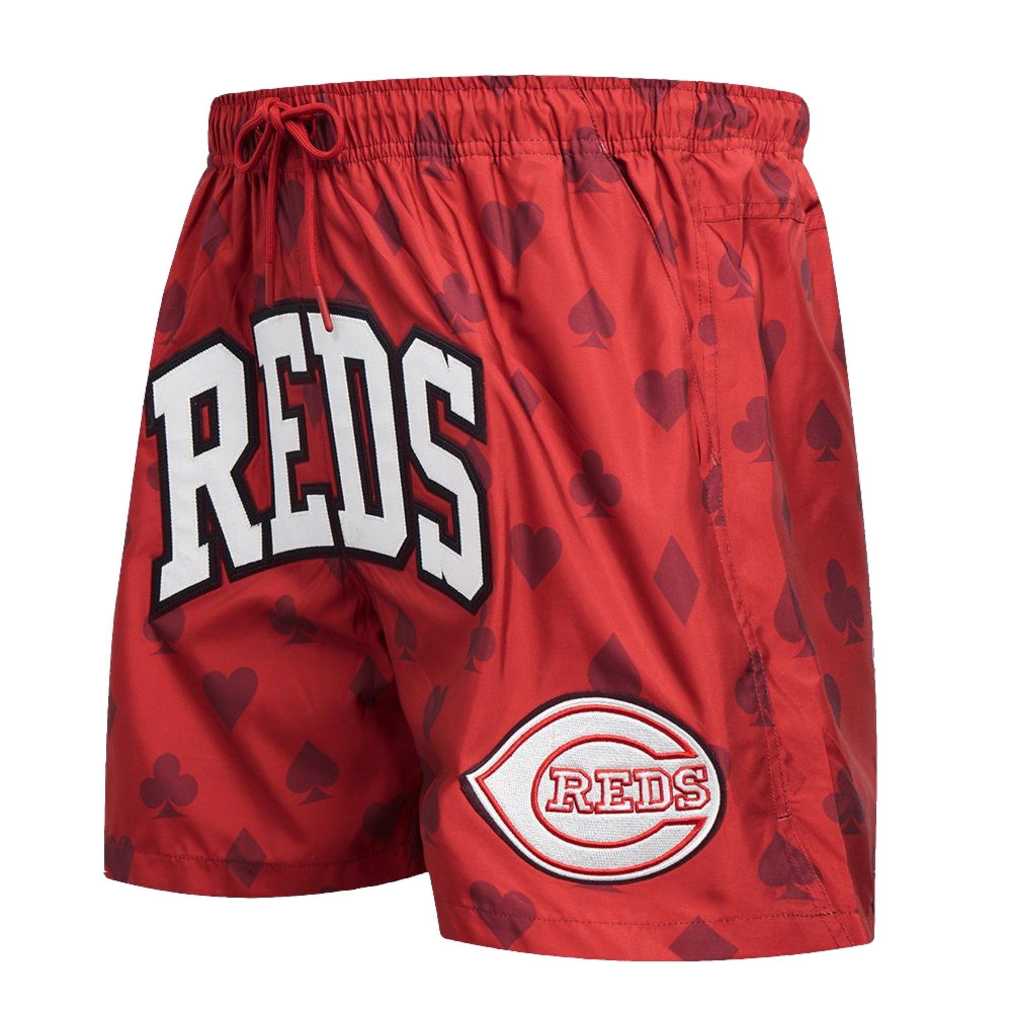 Pro Standard Men's Cincinnati Reds Playing Cards Shorts-Red - RED Thumbnail View 1