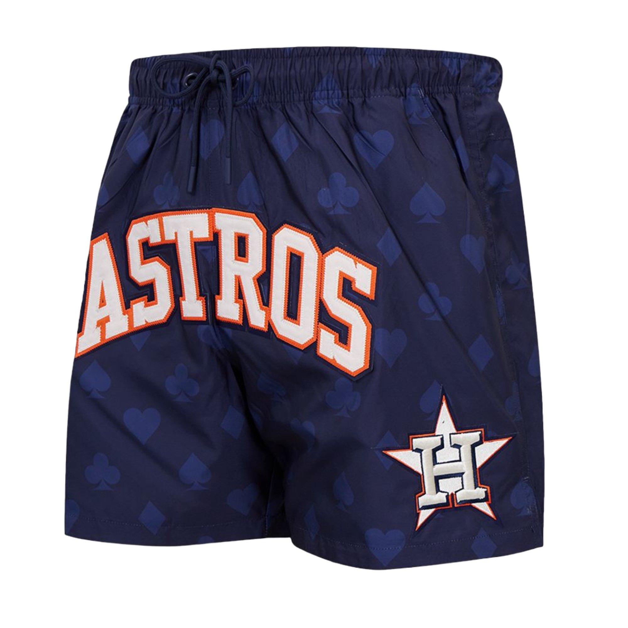 Pro Standard Men's Houston Astros Playing Cards Shorts-Navy - NAVY Thumbnail View 1