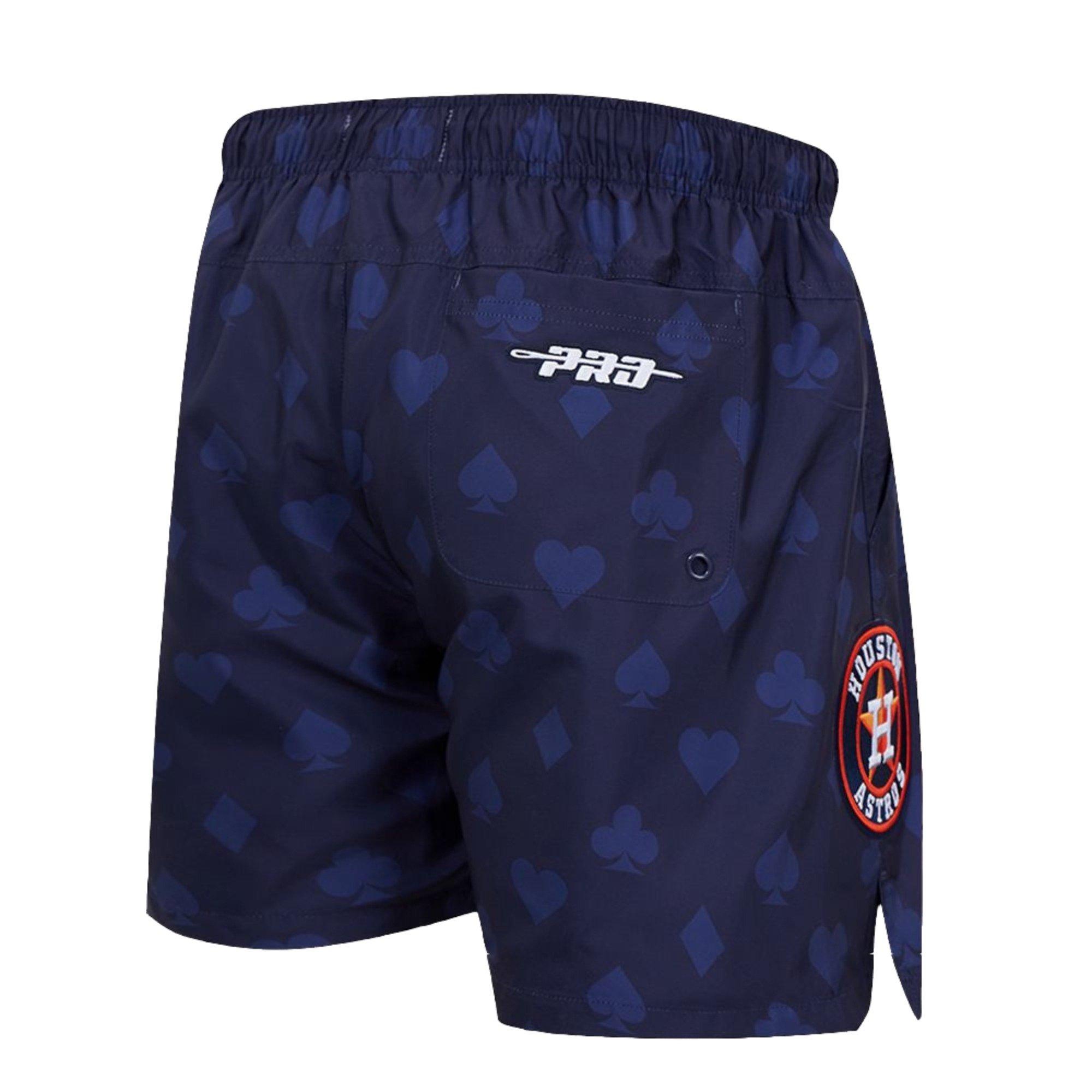 Pro Standard Men's Houston Astros Playing Cards Shorts-Navy - NAVY Thumbnail View 2