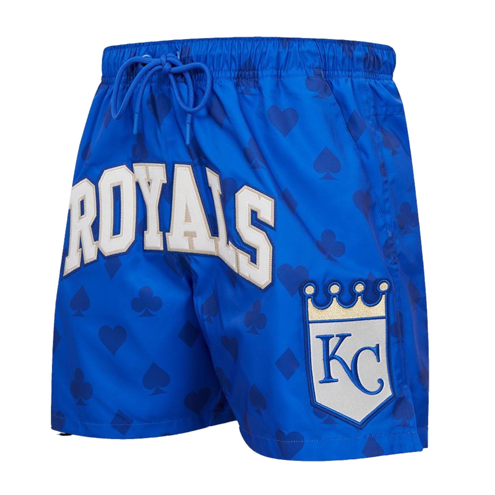 Pro Standard Men's Kansas City Royals Playing Cards Shorts-Blue - BLUE Thumbnail View 1