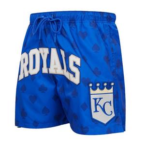 Pro Standard Men's Kansas City Royals Playing Cards Shorts-Blue