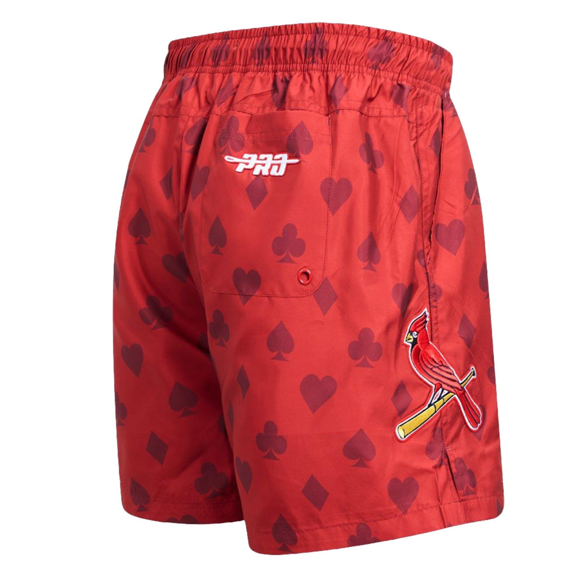 Pro Standard Men's St. Louis Cardinals Playing Cards Shorts-Red - RED Thumbnail View 2