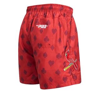 Pro Standard Men's St. Louis Cardinals Playing Cards Shorts-Red