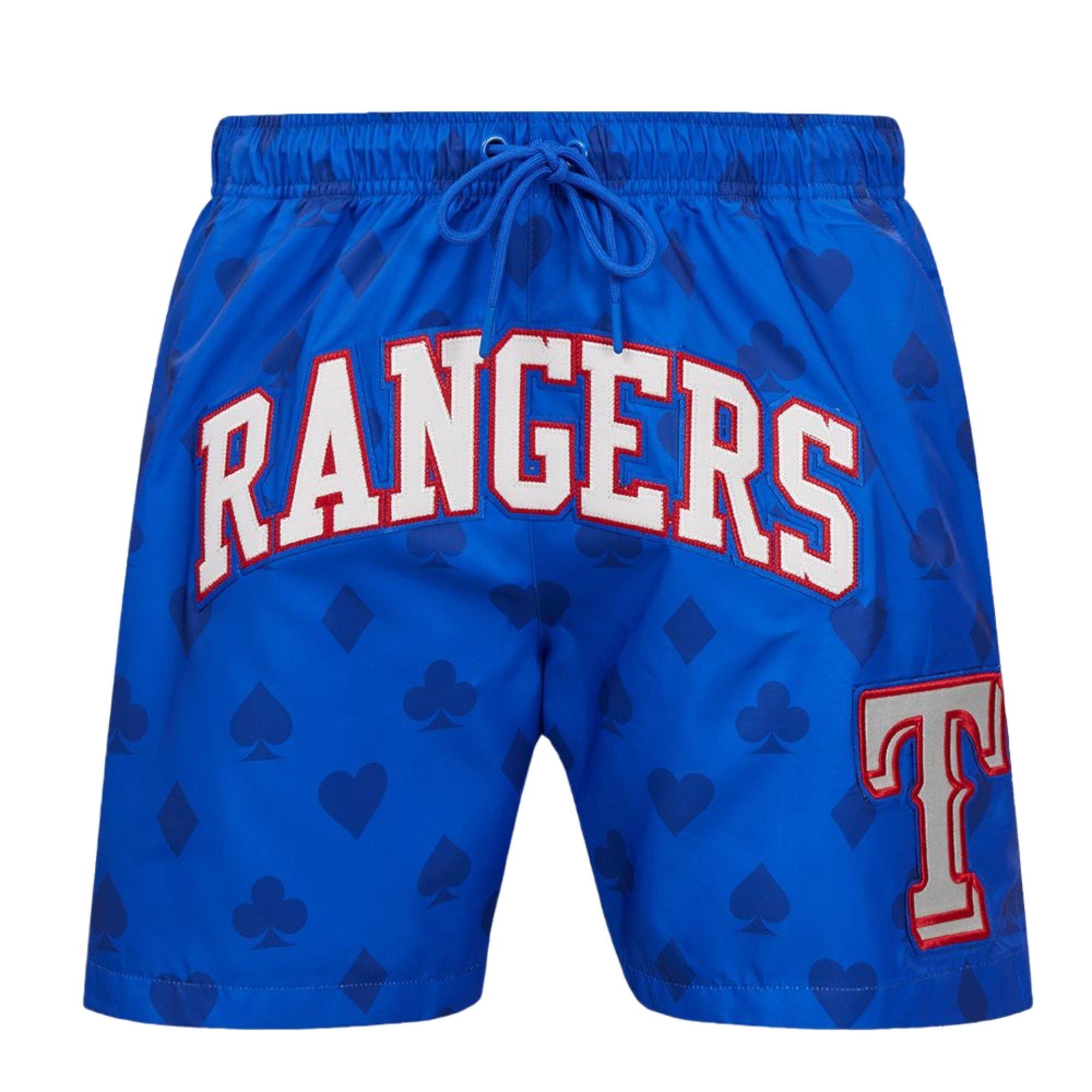 Pro Standard Men's Texas Rangers Playing Cards Shorts-Blue - BLUE Thumbnail View 1