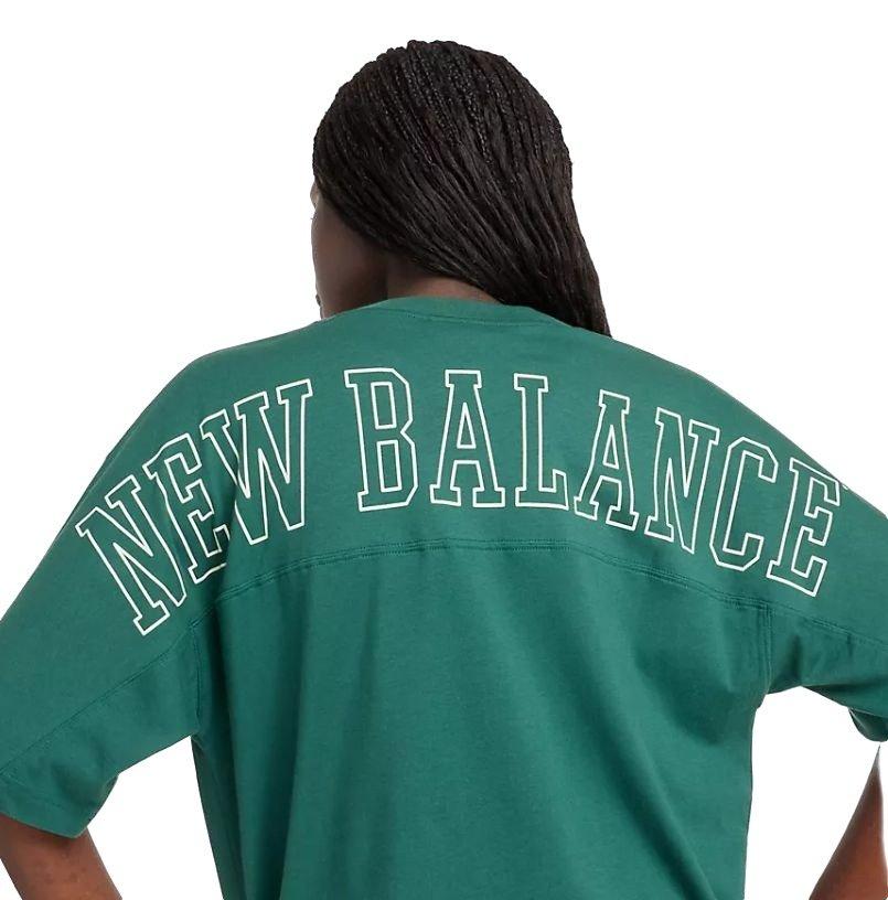 New Balance Women's Graphic Oversize Jersey Tee - Green