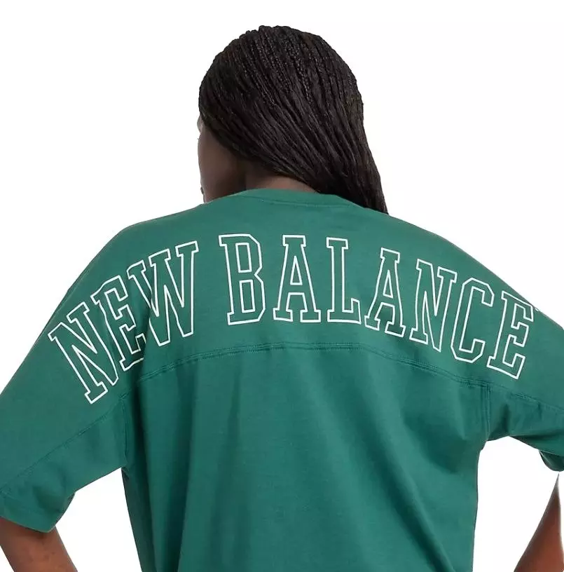 New Balance Women's Graphic Oversize Jersey Tee - Green