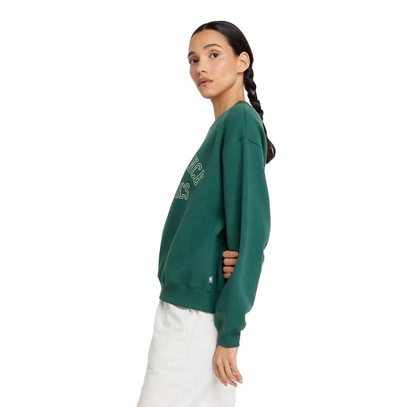 New Balance Women's Graphic Fleece Crew Sweatshirt - Green