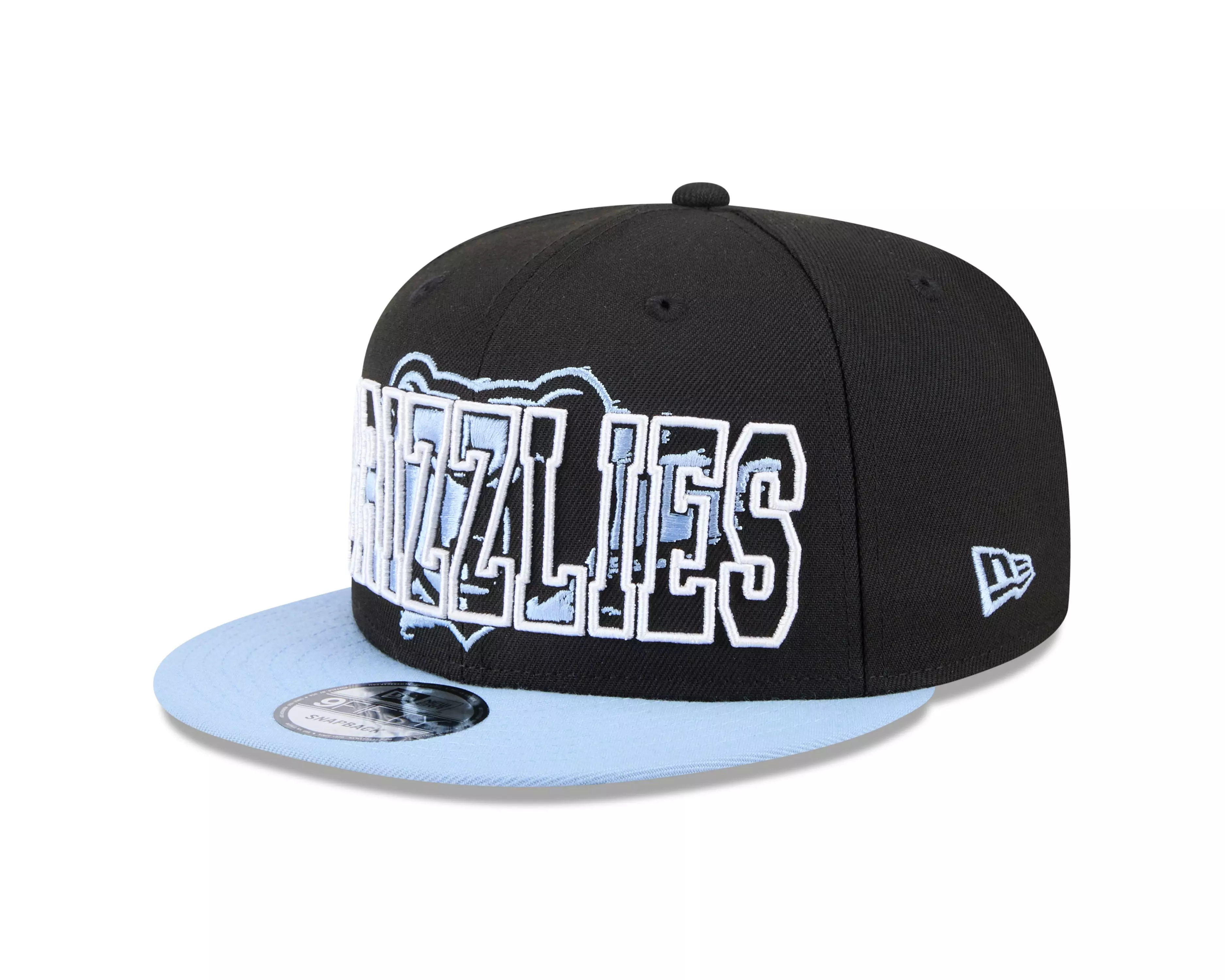 New Era Memphis Grizzlies 9FIFTY Splatter Snapback-Black/Light Blue - BLACK/LT BLUE