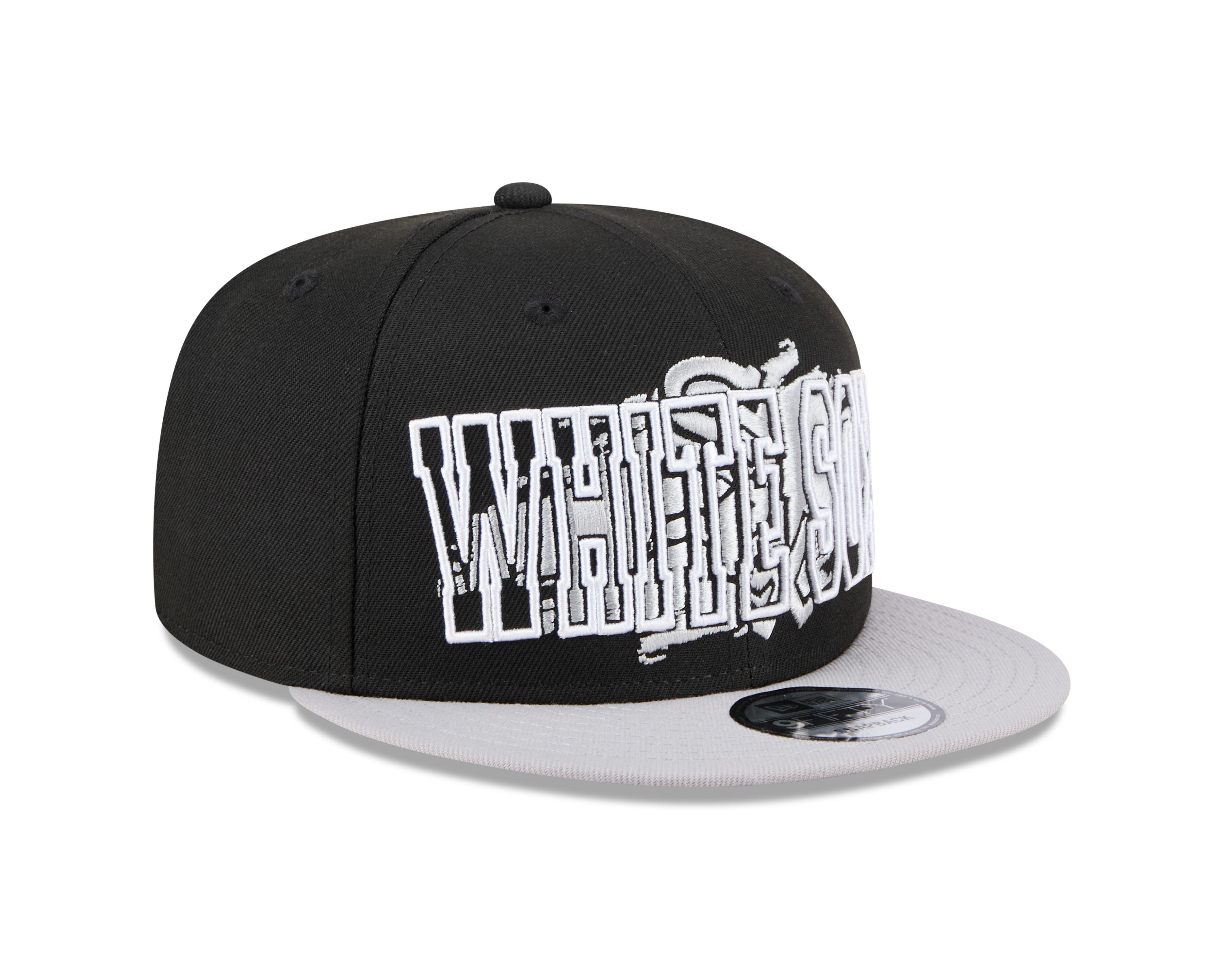 Men's New Era Chicago White Sox 9FIFTY Splatter Snapback-Black/Silver