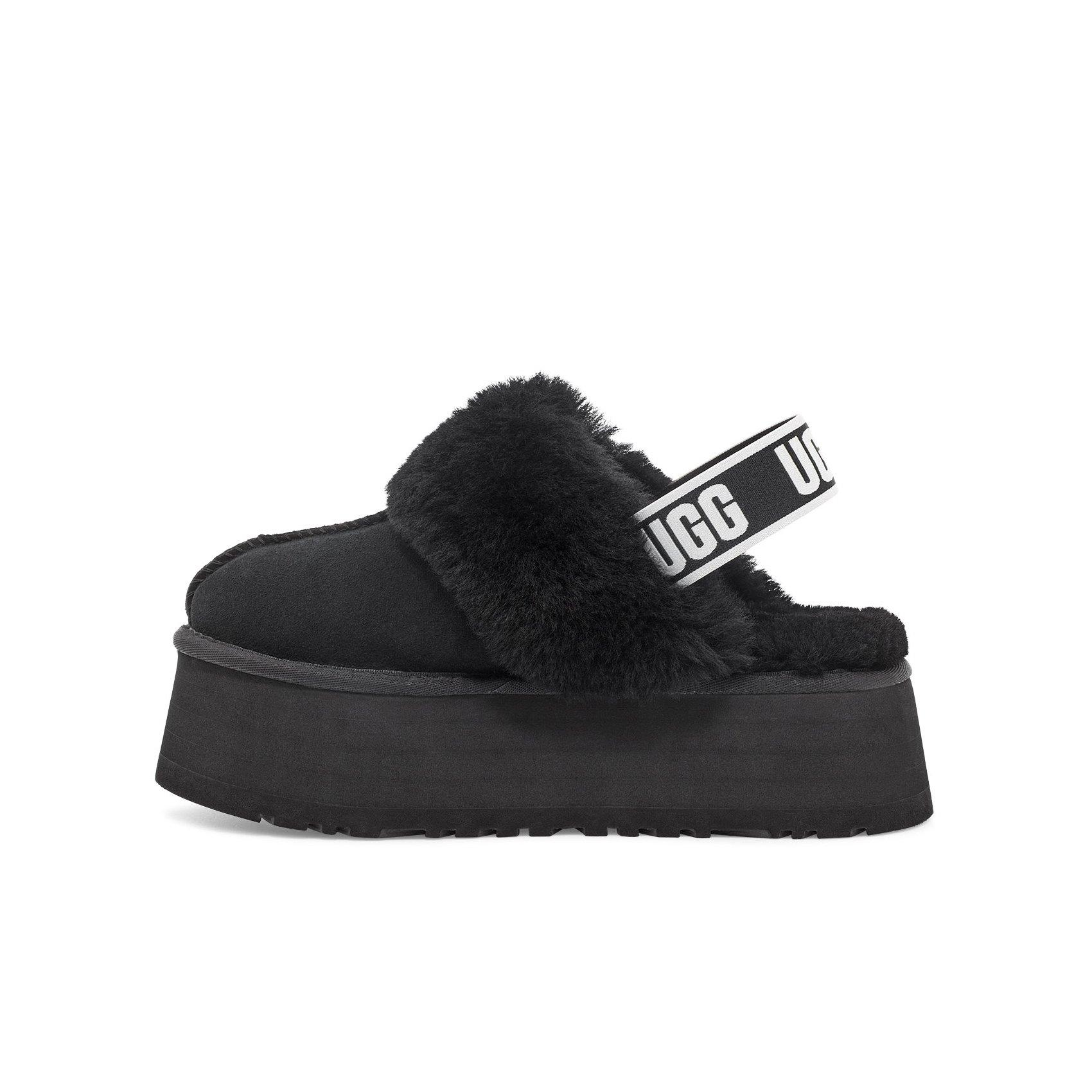 UGG Funkette "Black" Women's Slipper - BLACK Thumbnail View 2