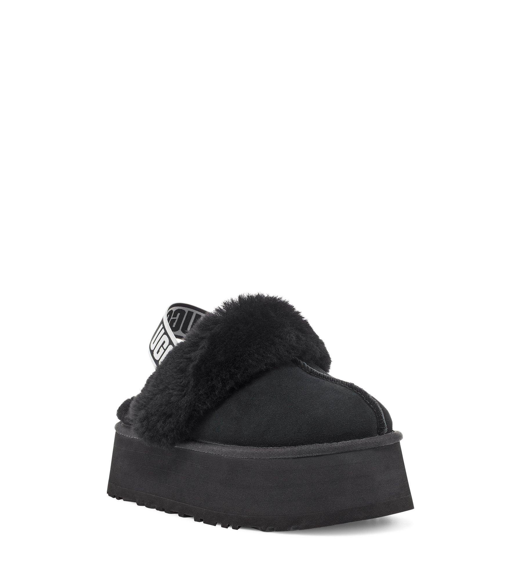 UGG Funkette "Black" Women's Slipper - BLACK Thumbnail View 6
