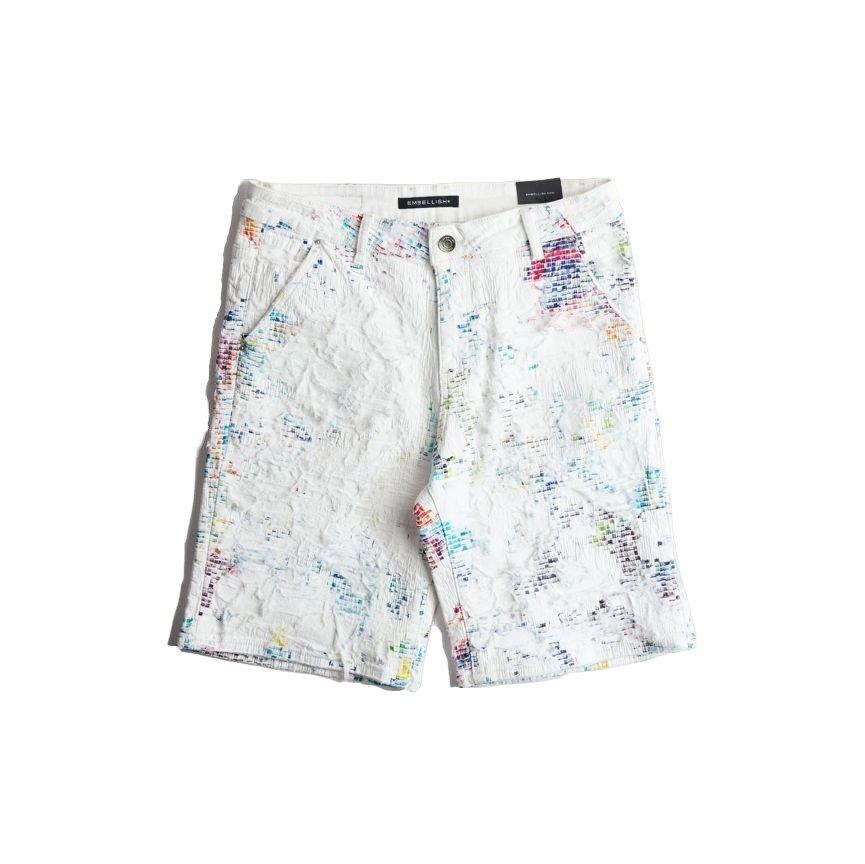 Embellish Men's Osaka Boro Shorts - White - WHITE