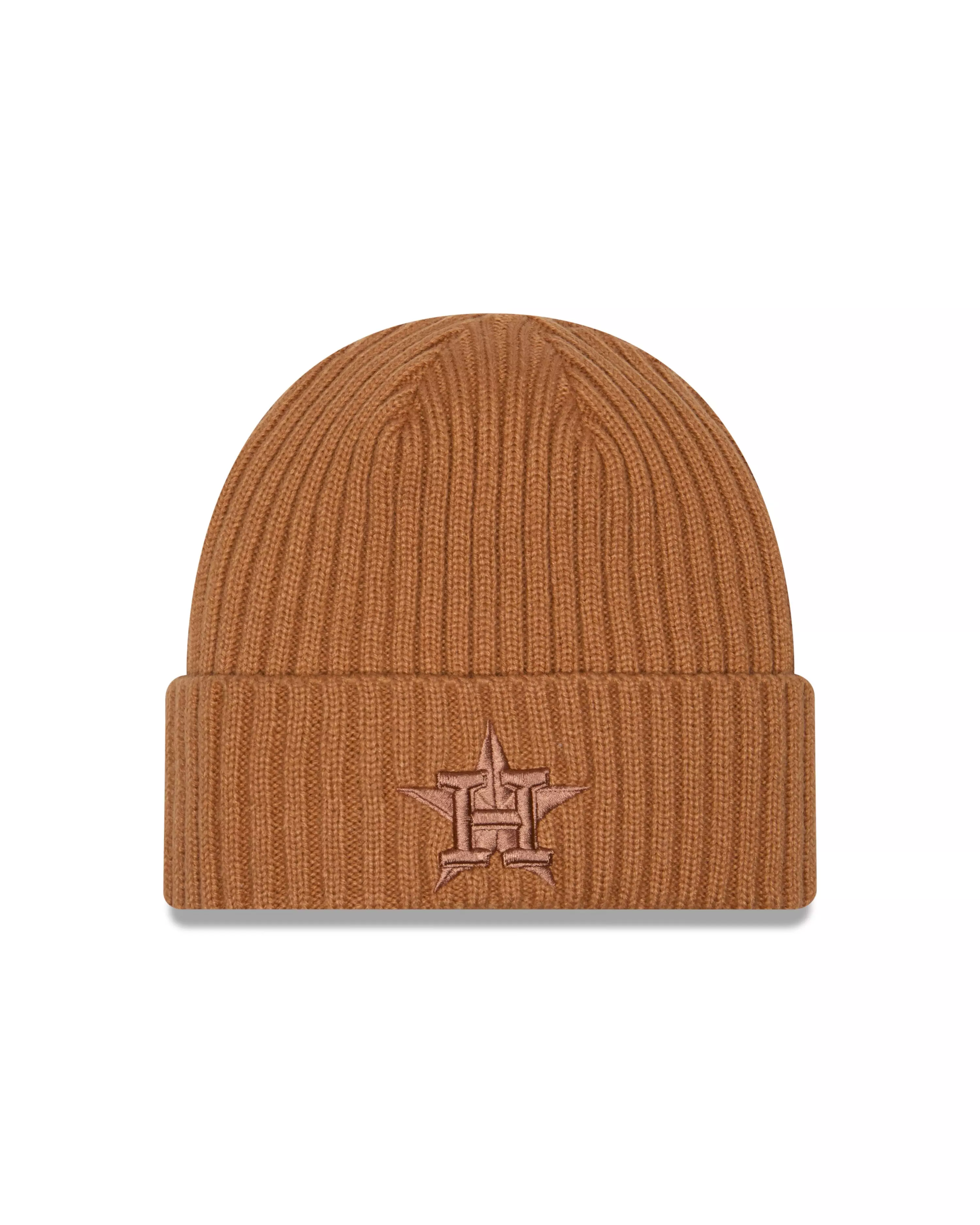 New Era Houston Astros Knit Cuffed Beanie-Wheat - WHEAT