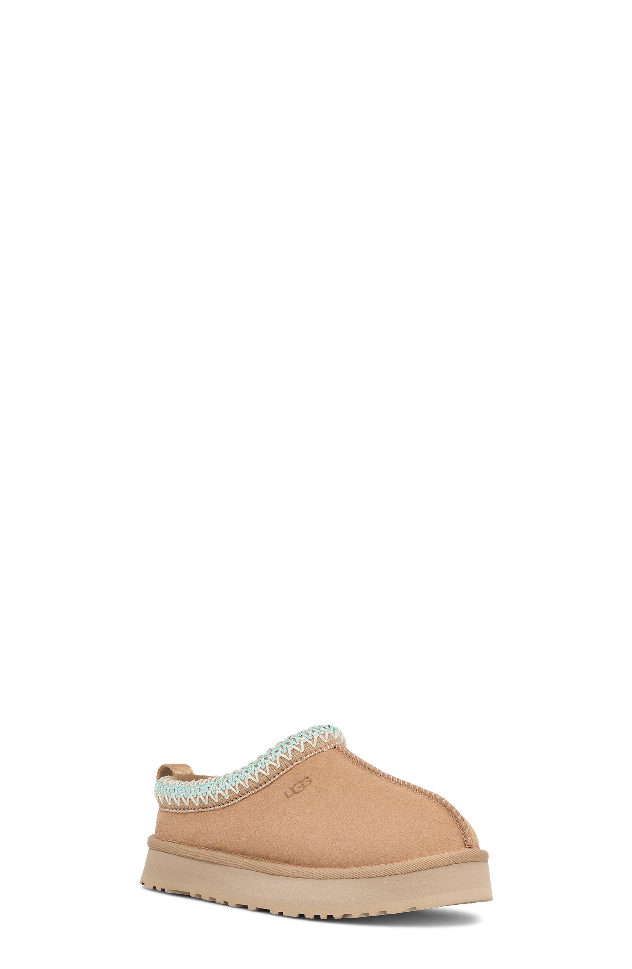 UGG Tazz "Sand Beige" Preschool Girls' Slipper - LT BROWN Thumbnail View 6