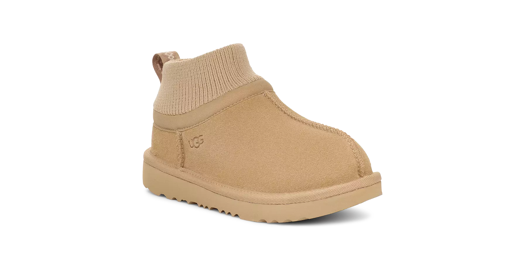 UGG Classic Ultra Stretch Cuff "Mustard Seed" Toddler Girls' Boot - LT BROWN