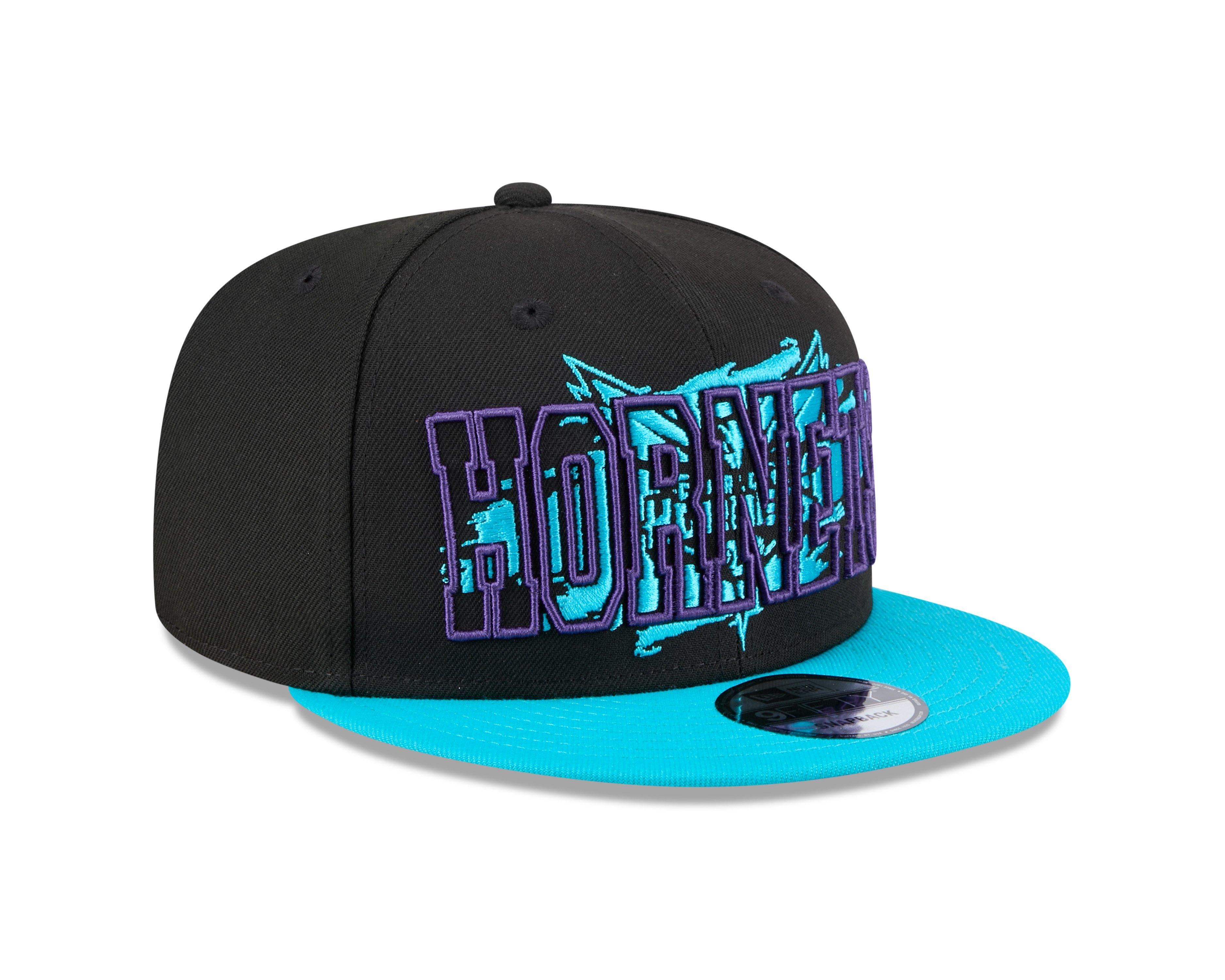 New Era Charlotte Hornets 9FIFTY Splatter Snapback-Black/Teal - BLACK/TEAL Thumbnail View 2
