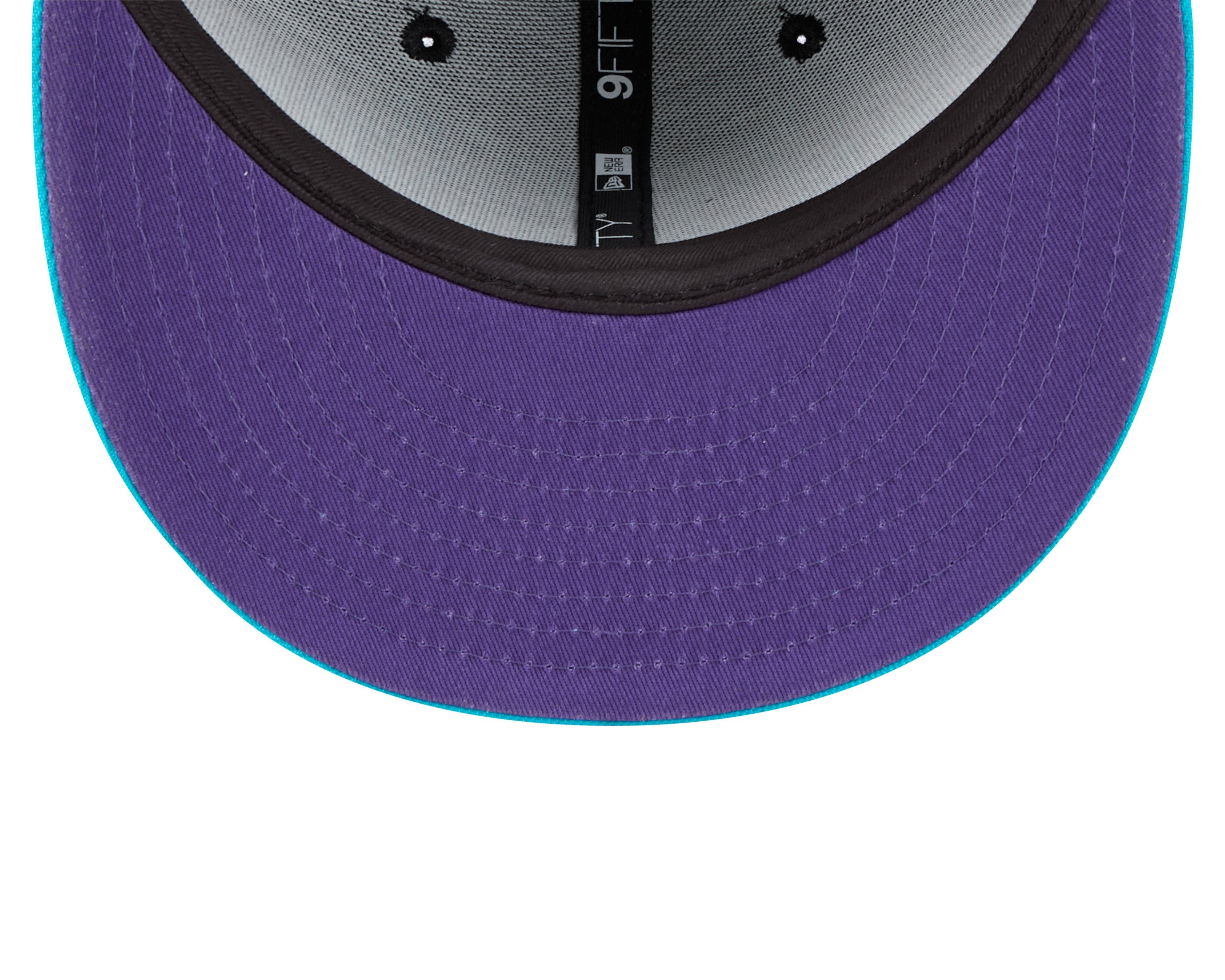 New Era Charlotte Hornets 9FIFTY Splatter Snapback-Black/Teal - BLACK/TEAL Thumbnail View 4