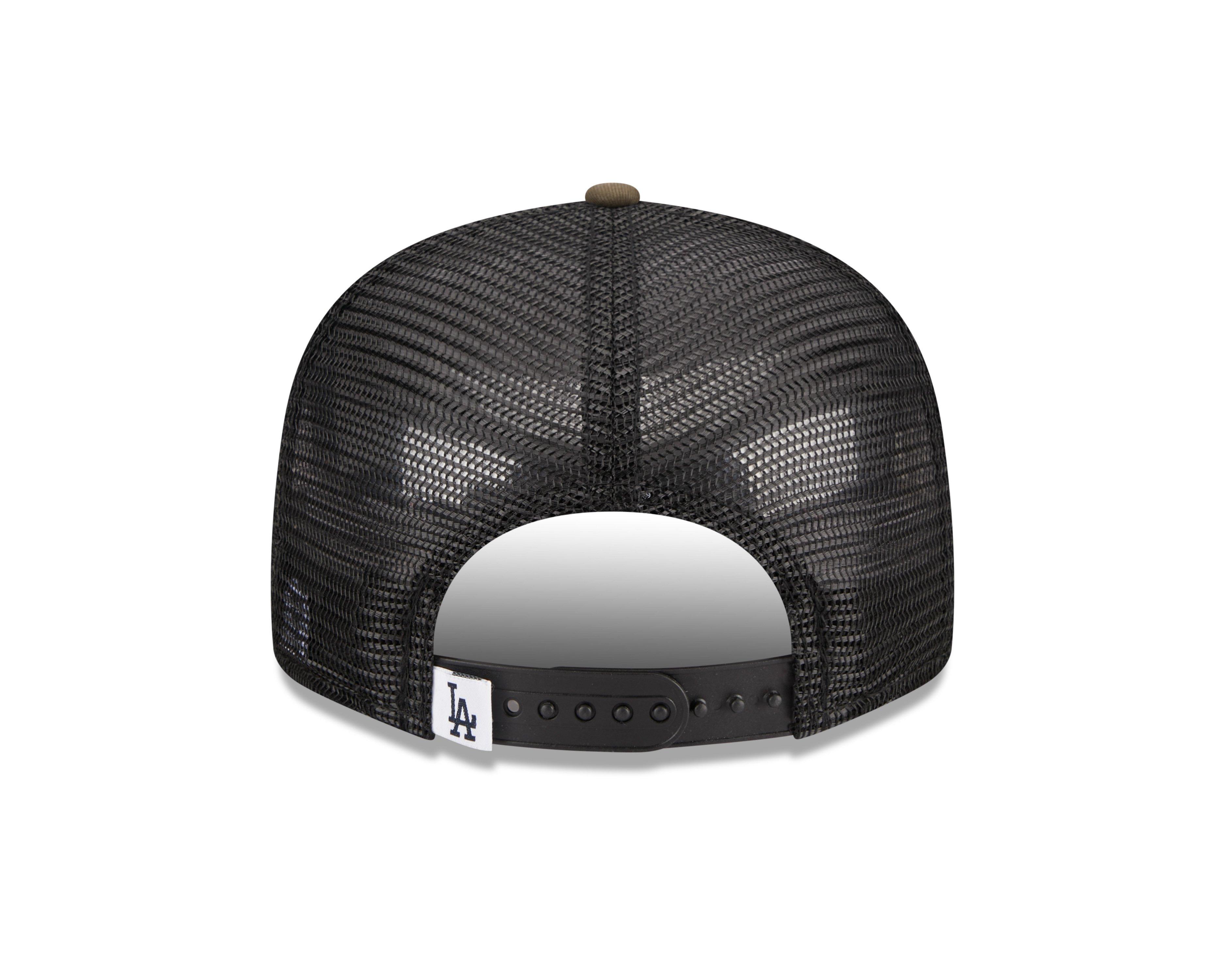 New Era Los Angeles Dodgers 9FIFTY Trucker Snapback Hat - Woodland - GREEN Thumbnail View 3