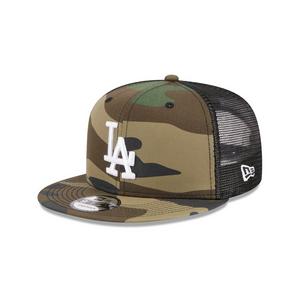 New Era Los Angeles Dodgers 9FIFTY Trucker Snapback Hat-Woodland