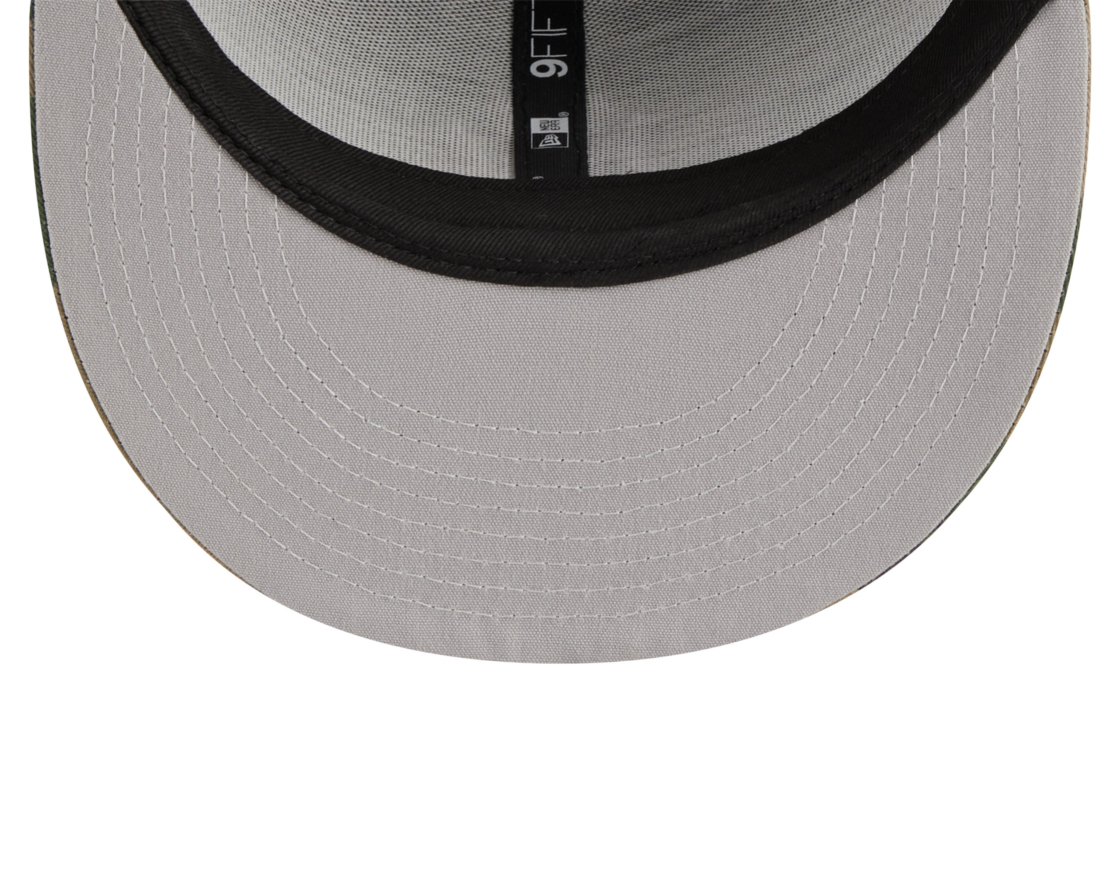 New Era New York Yankees 9FIFTY Woodland Trucker Snapback Hat - Camo - GREEN Thumbnail View 4