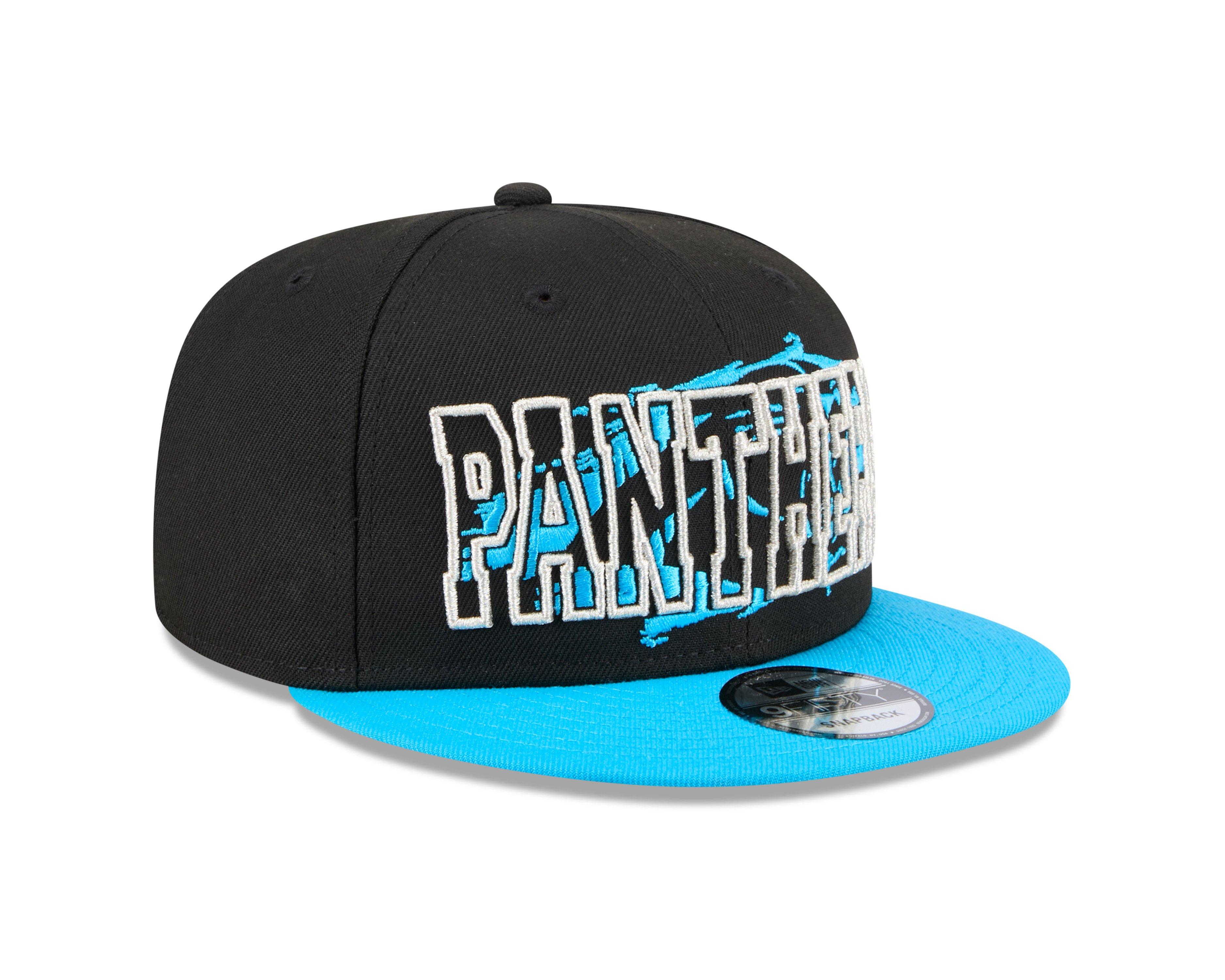 New Era Carolina Panthers 9FIFTY Splatter Snapback-Black/Blue - BLACK Thumbnail View 2