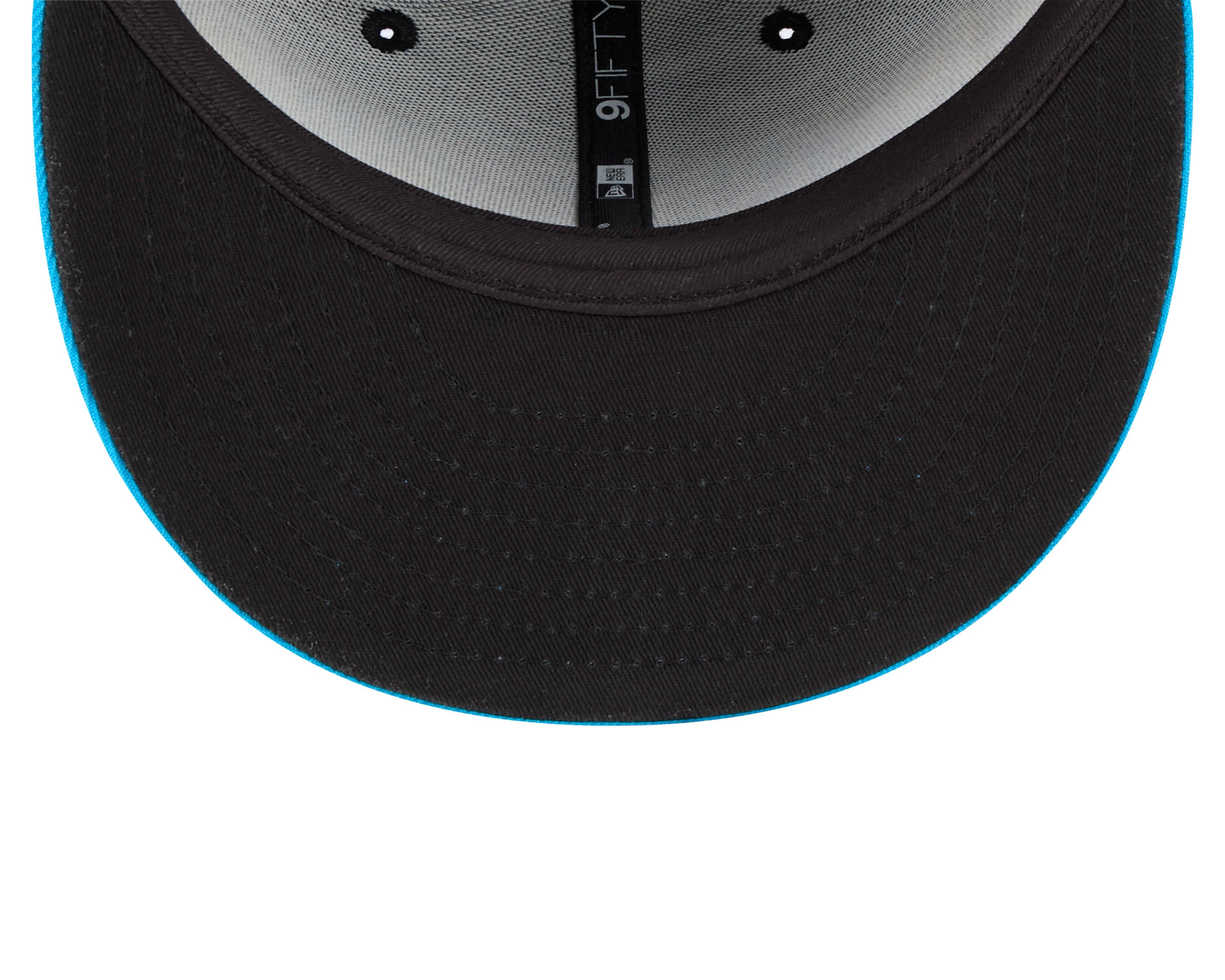 New Era Carolina Panthers 9FIFTY Splatter Snapback-Black/Blue - BLACK Thumbnail View 4