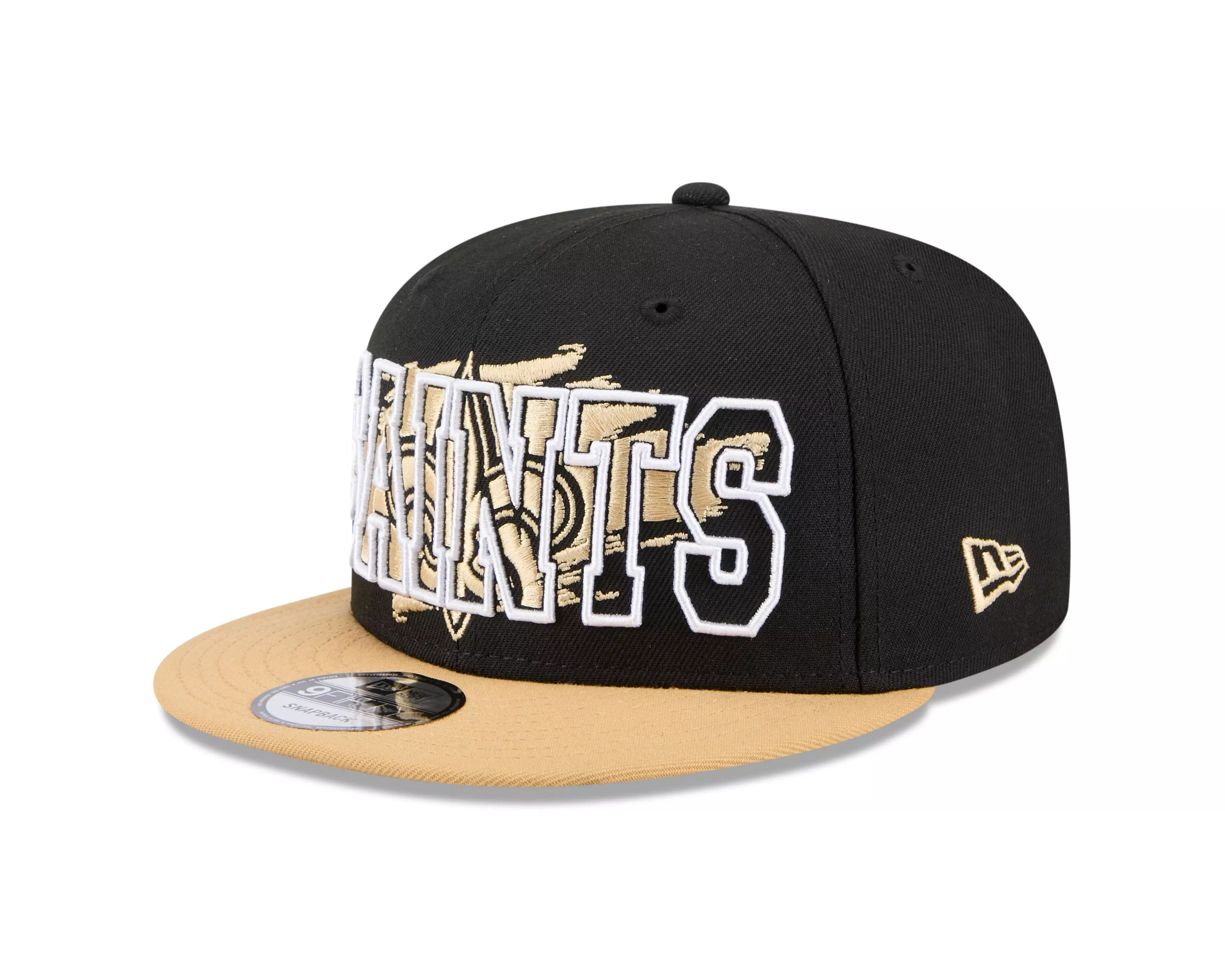 New Era New Orleans Saints 9FIFTY Splatter Snapback-Black/Gold - BLACK