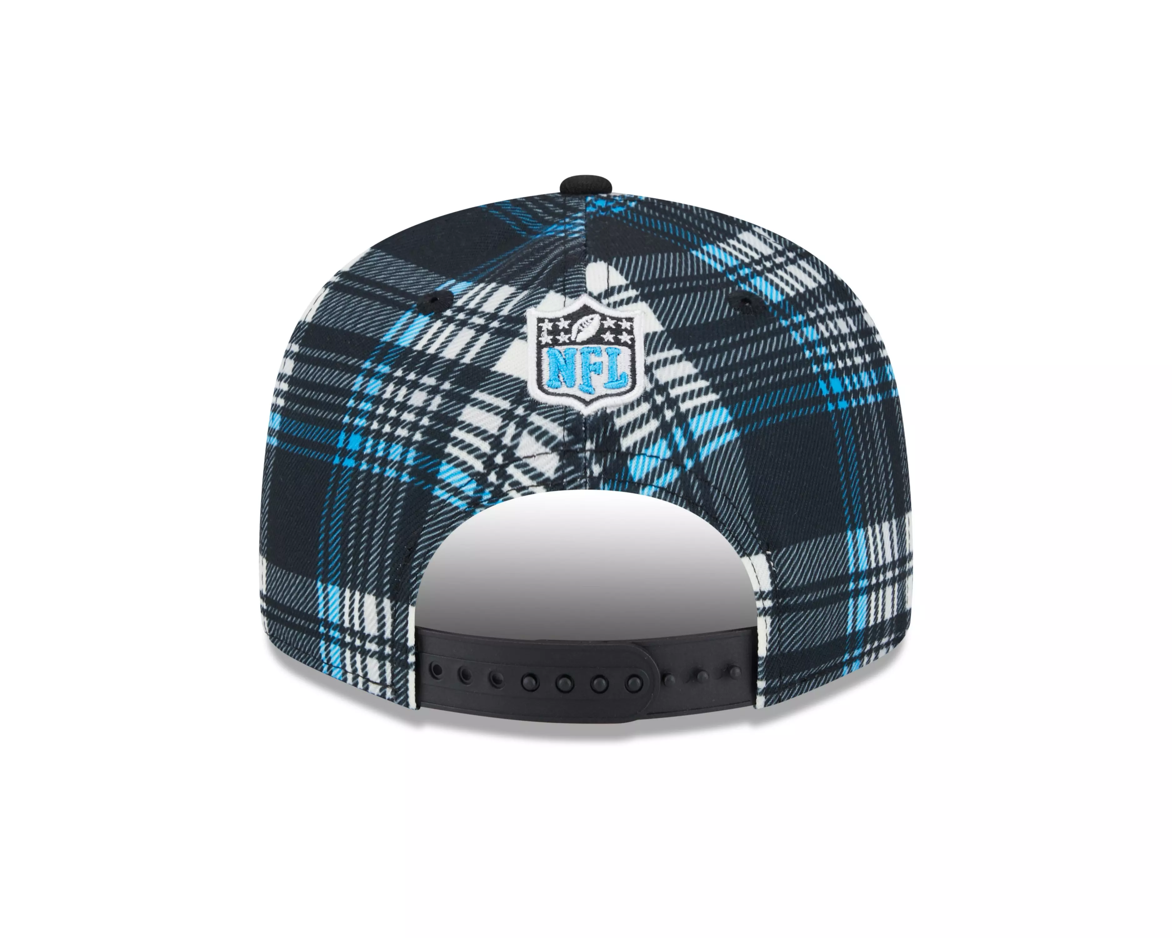 New Era Carolina Panthers 9FIFTY Plaid Snapback Black/Blue - BLACK/BLUE