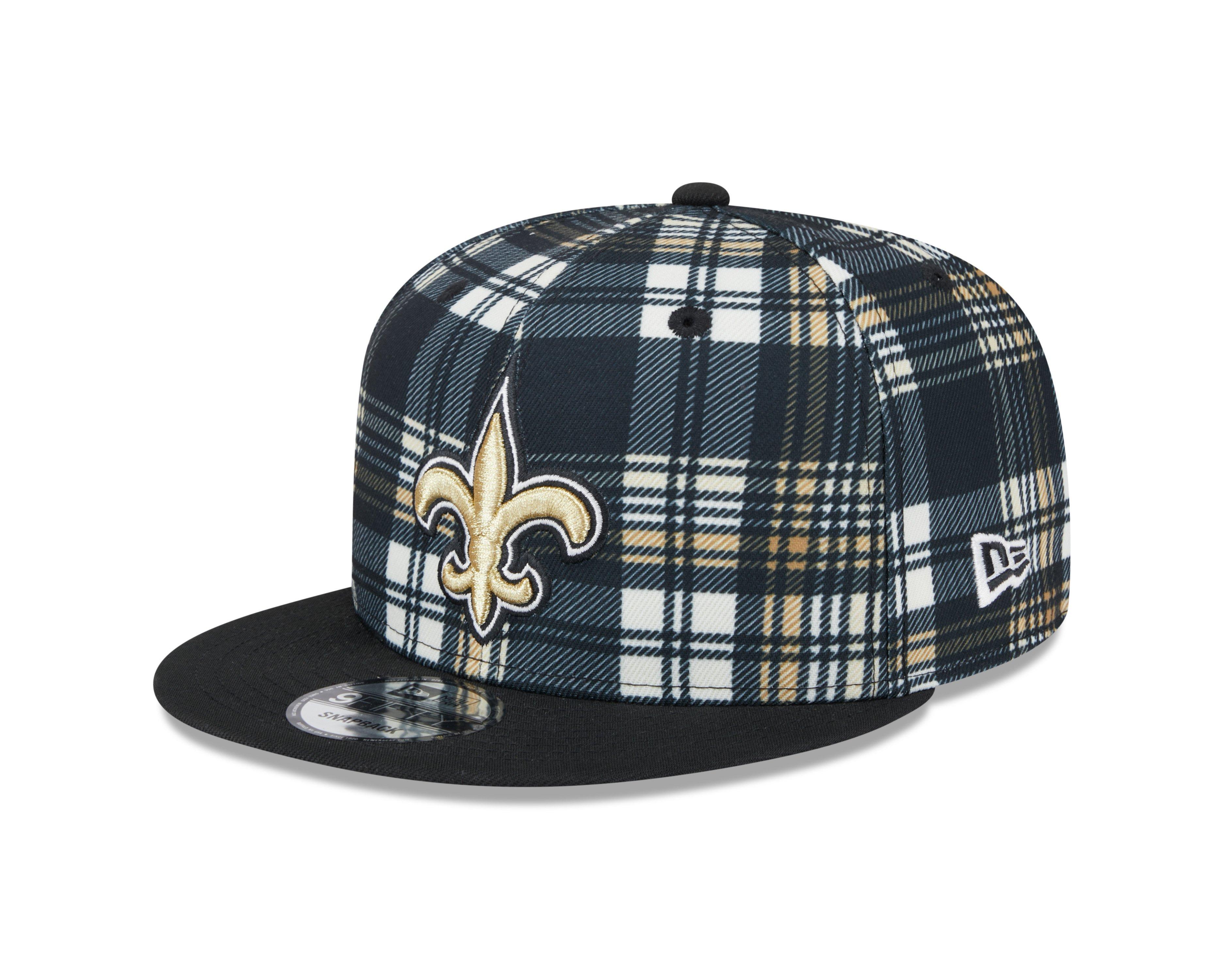 New Era New Orleans Saints 9FIFTY Plaid Snapback Black/Silver - BLACK Thumbnail View 1