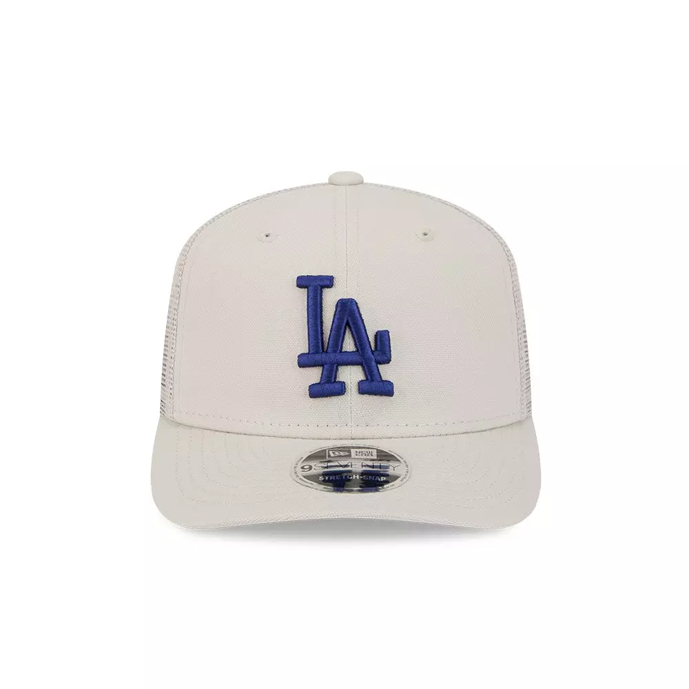 New Era Los Angeles Dodgers 9SEVENTY Canvas Trucker Snapback-Cream - CREAM