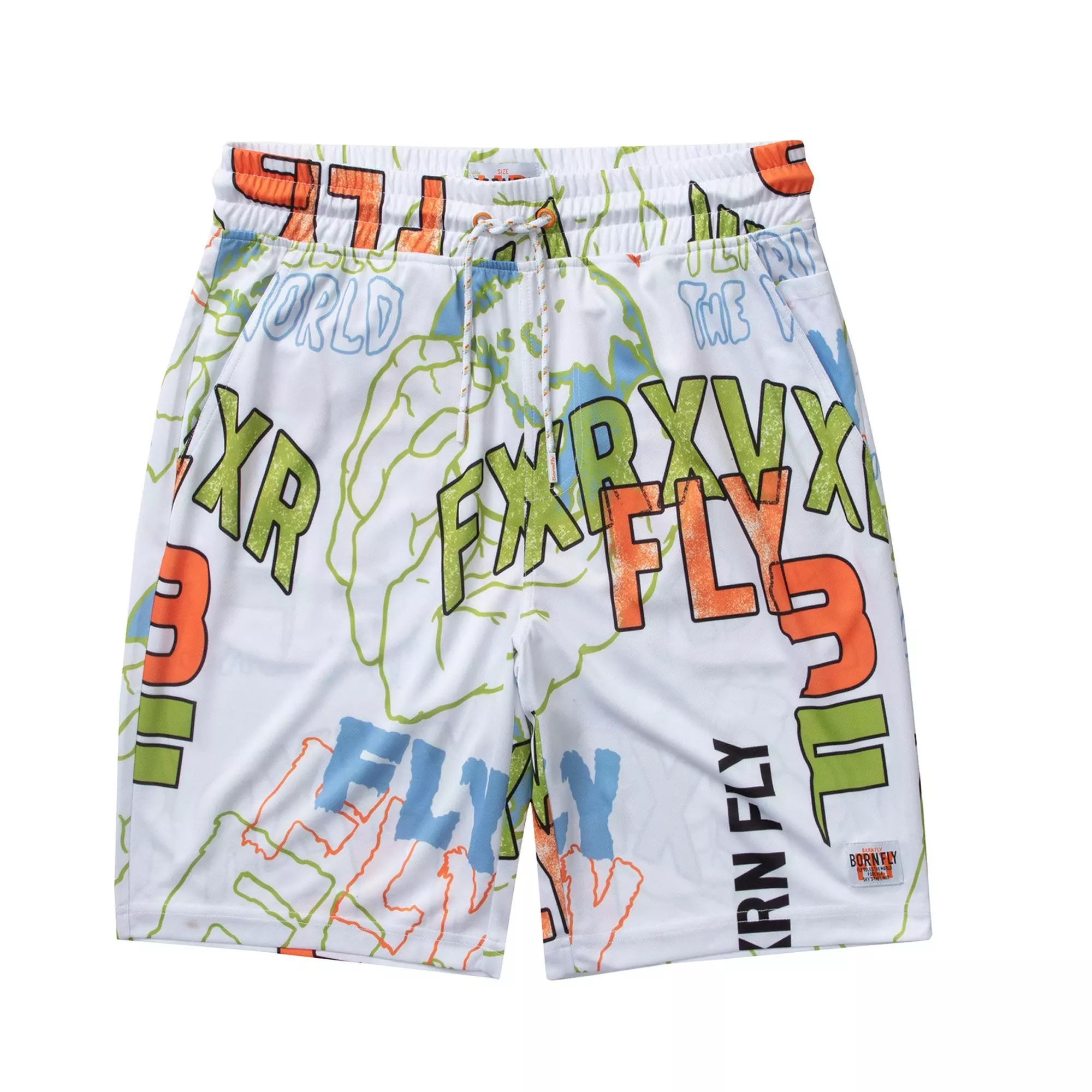 Born Fly Men's Forever Fly Mesh Shorts - WHITE
