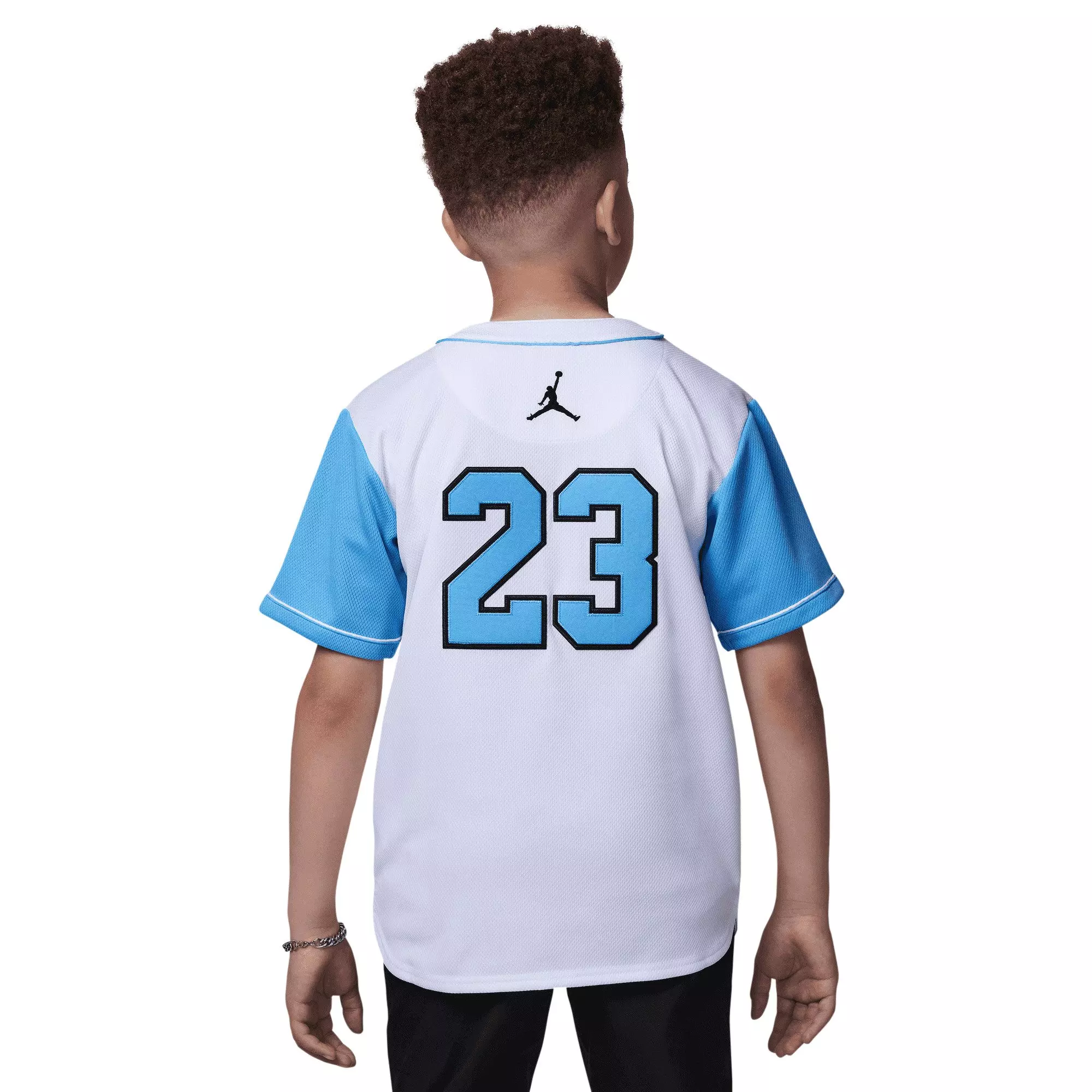 Jordan Big Boys' HBR Baseball Jersey - White/Blue - WHITE