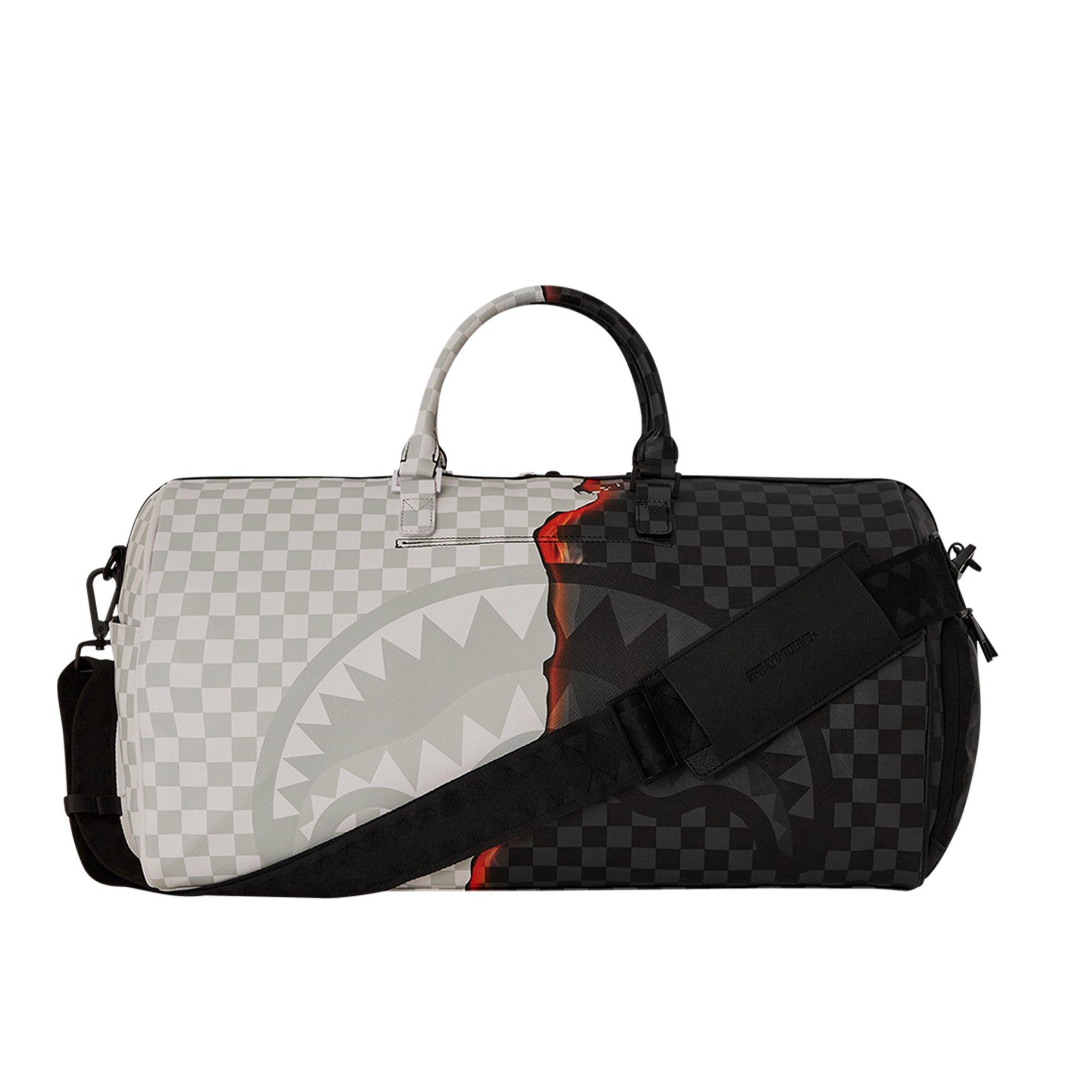 Sprayground Ring of Fire Duffle Bag - BLACK/WHITE Thumbnail View 1