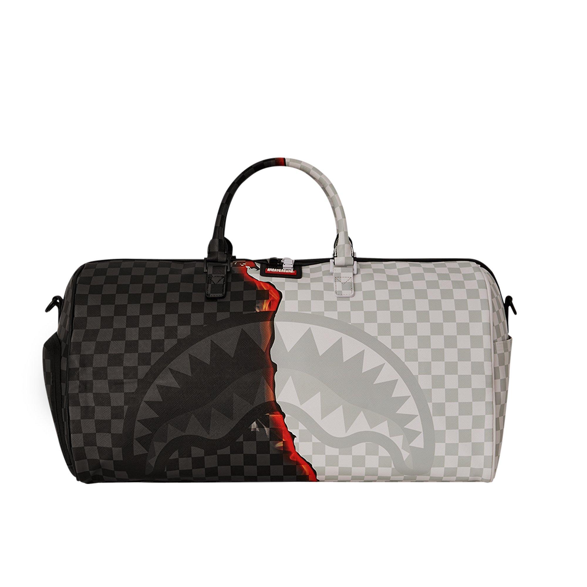 Sprayground Ring of Fire Duffle Bag - BLACK/WHITE Thumbnail View 2