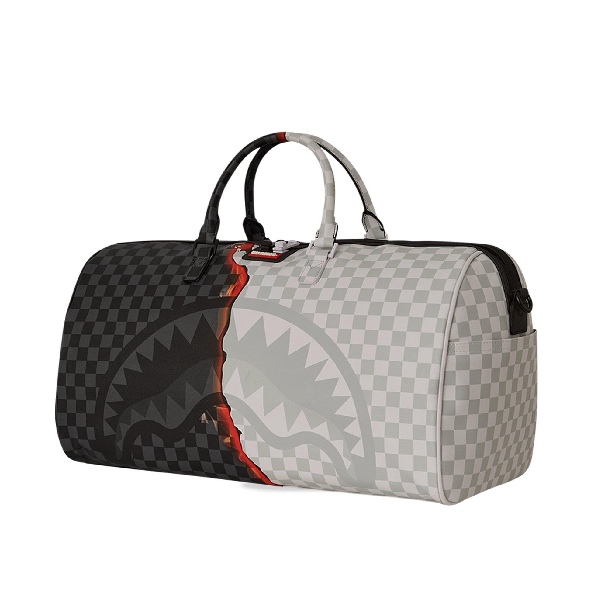 Sprayground Ring of Fire Duffle Bag - BLACK/WHITE Thumbnail View 3