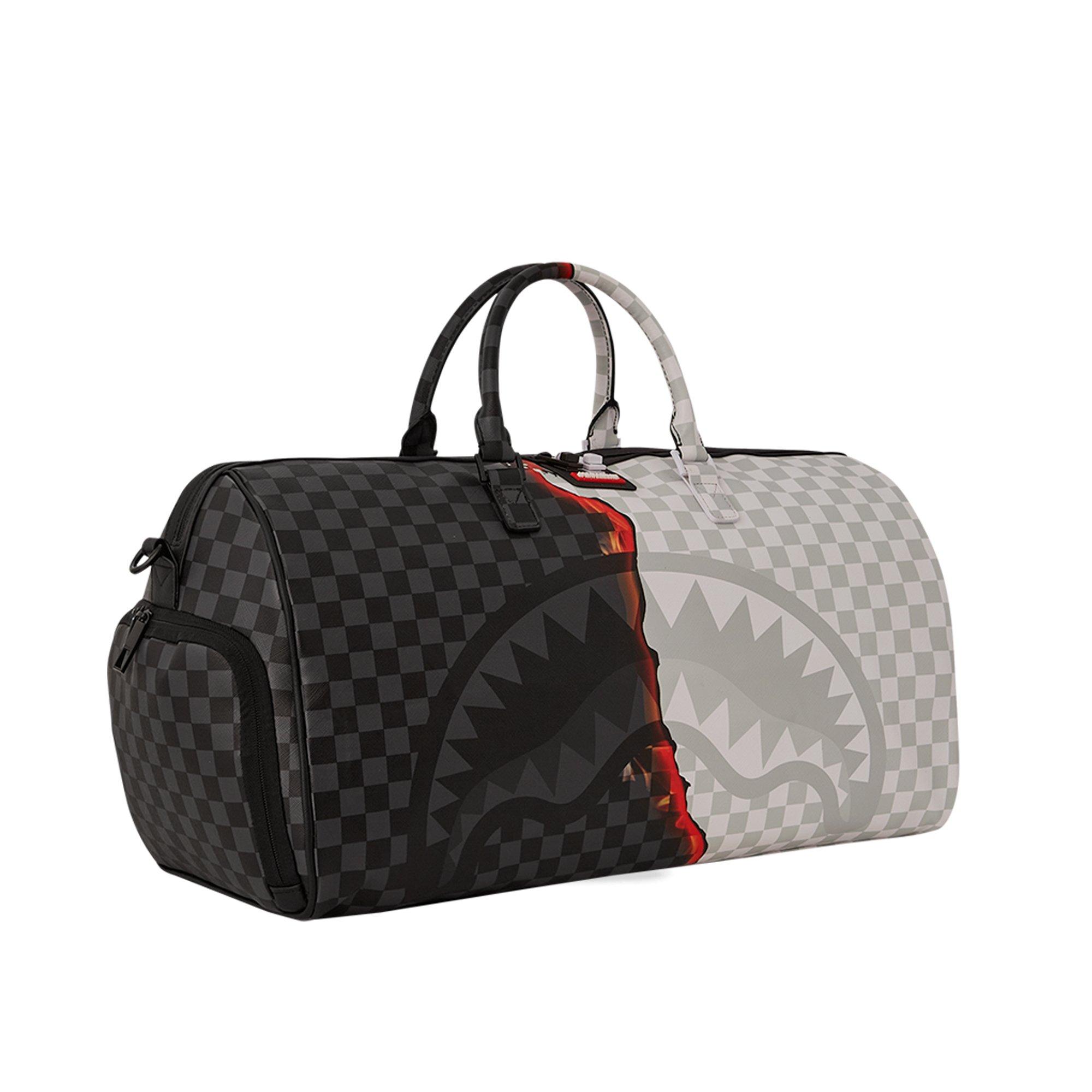 Sprayground Ring of Fire Duffle Bag - BLACK/WHITE Thumbnail View 4