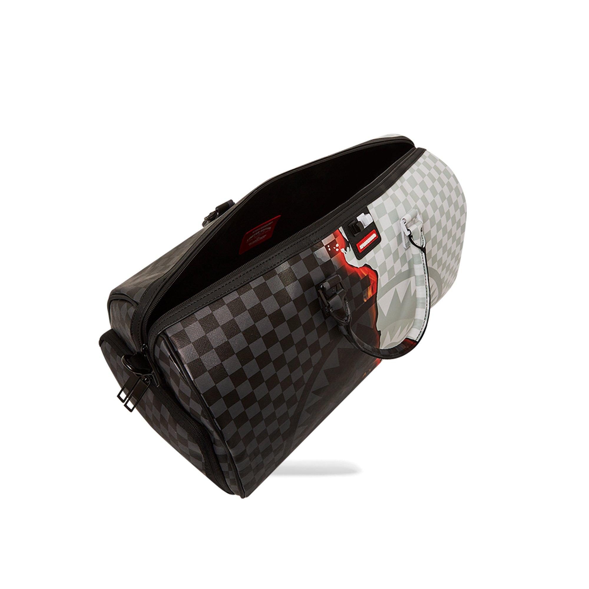 Sprayground Ring of Fire Duffle Bag - BLACK/WHITE Thumbnail View 5