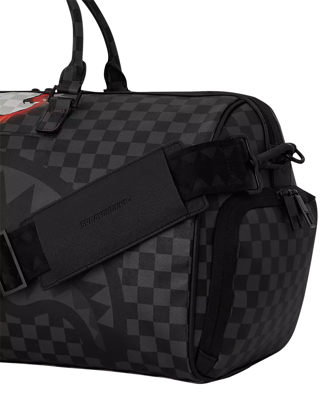 Sprayground Ring of Fire Duffle Bag - BLACK/WHITE