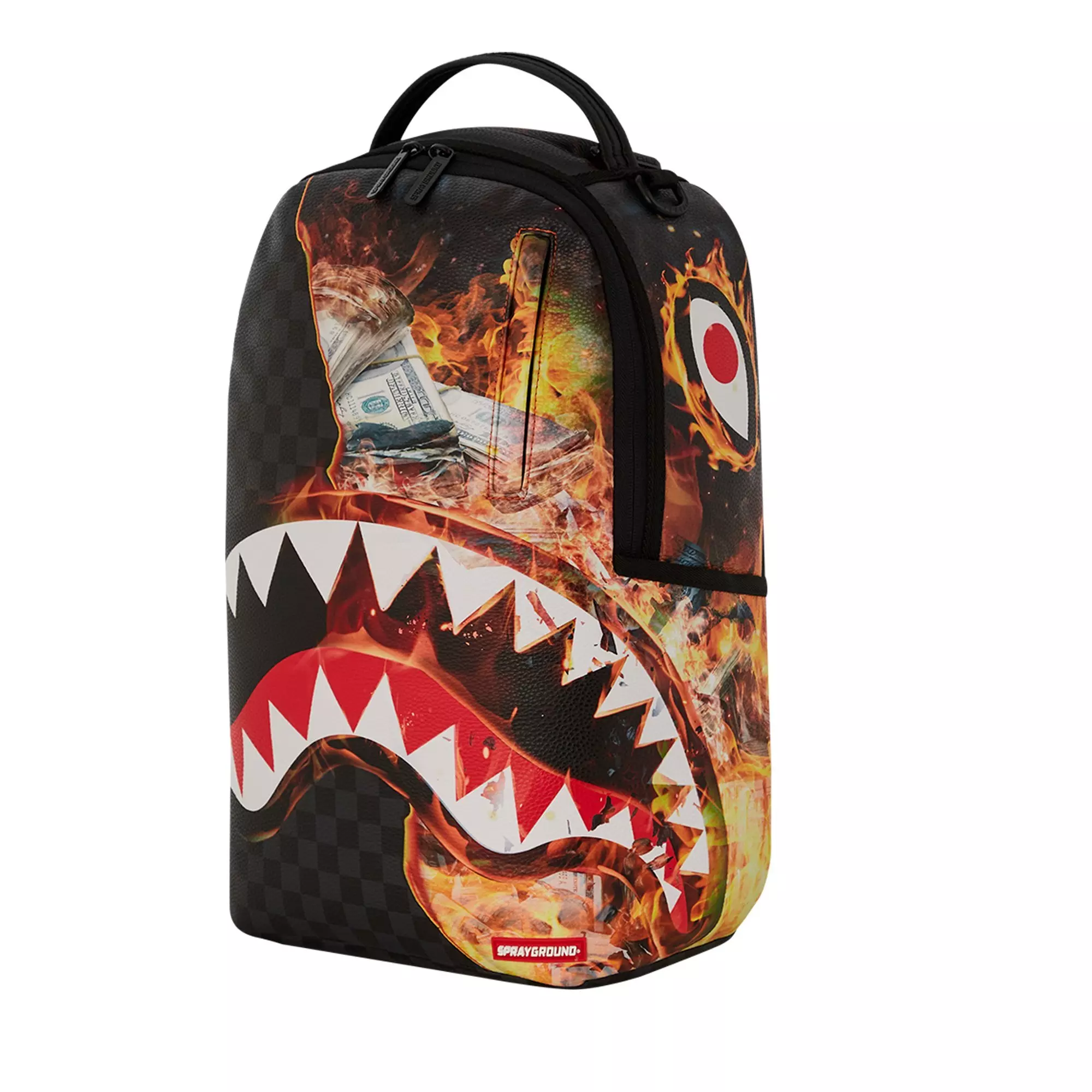 Sprayground Shark Fire Backpack - BLACK