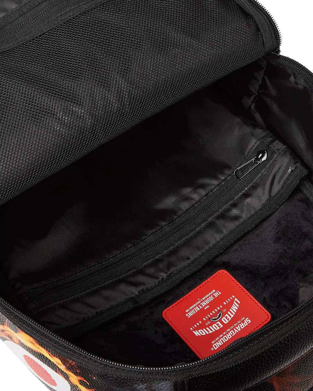 Sprayground Shark Fire Backpack - BLACK