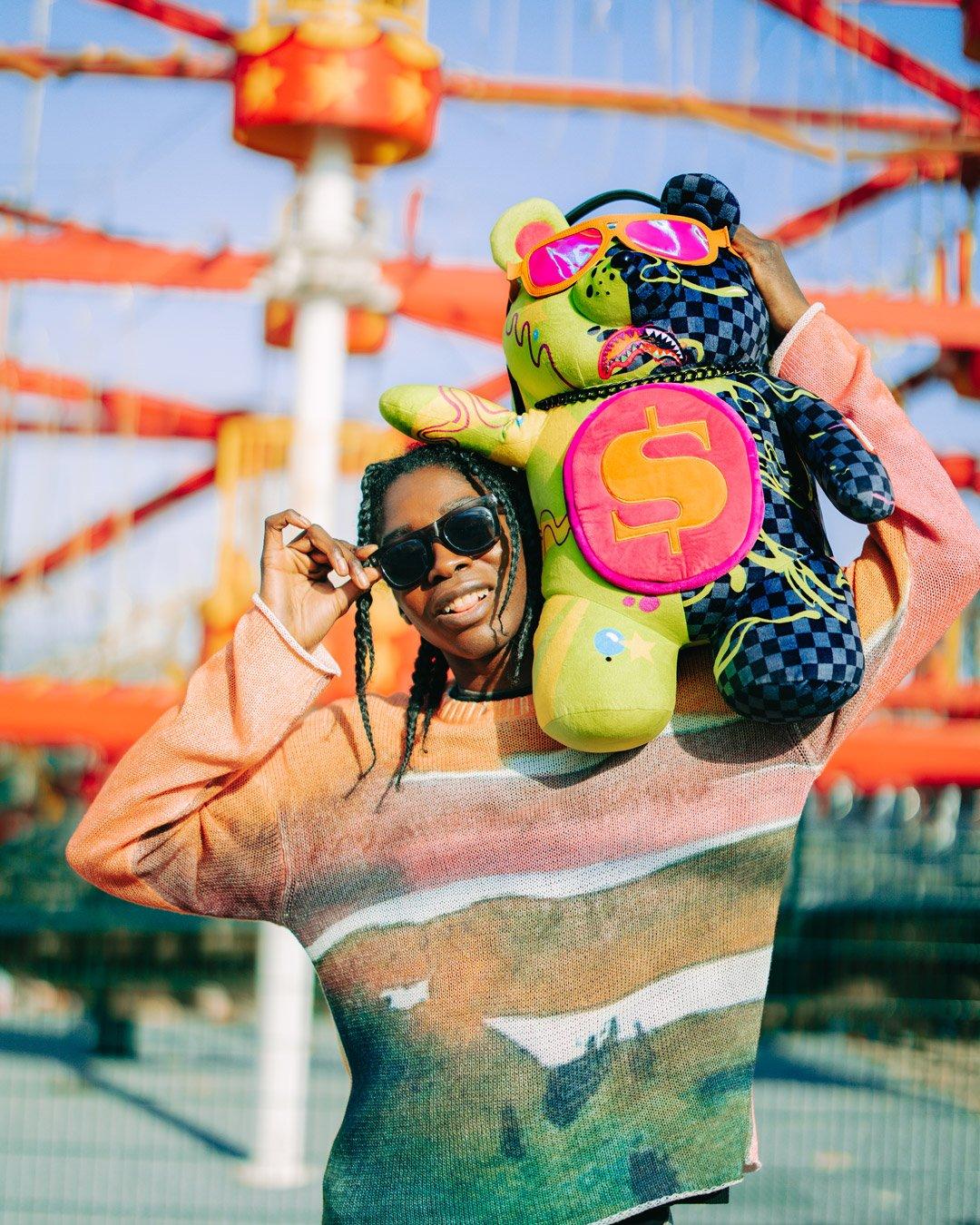 Sprayground Slime Dime Bear Backpack - MULTI-COLOR Thumbnail View 11