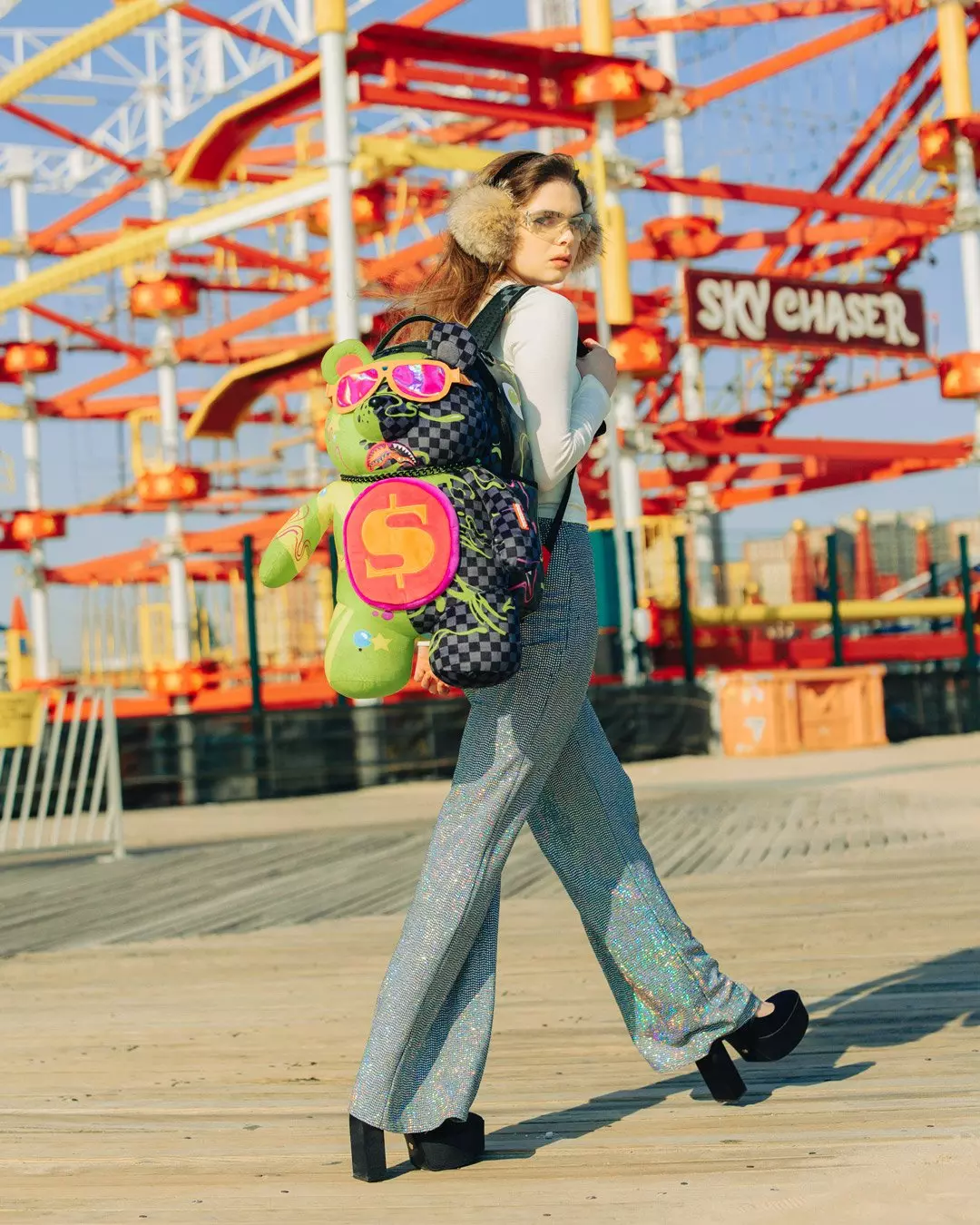 Sprayground Slime Dime Bear Backpack - MULTI-COLOR