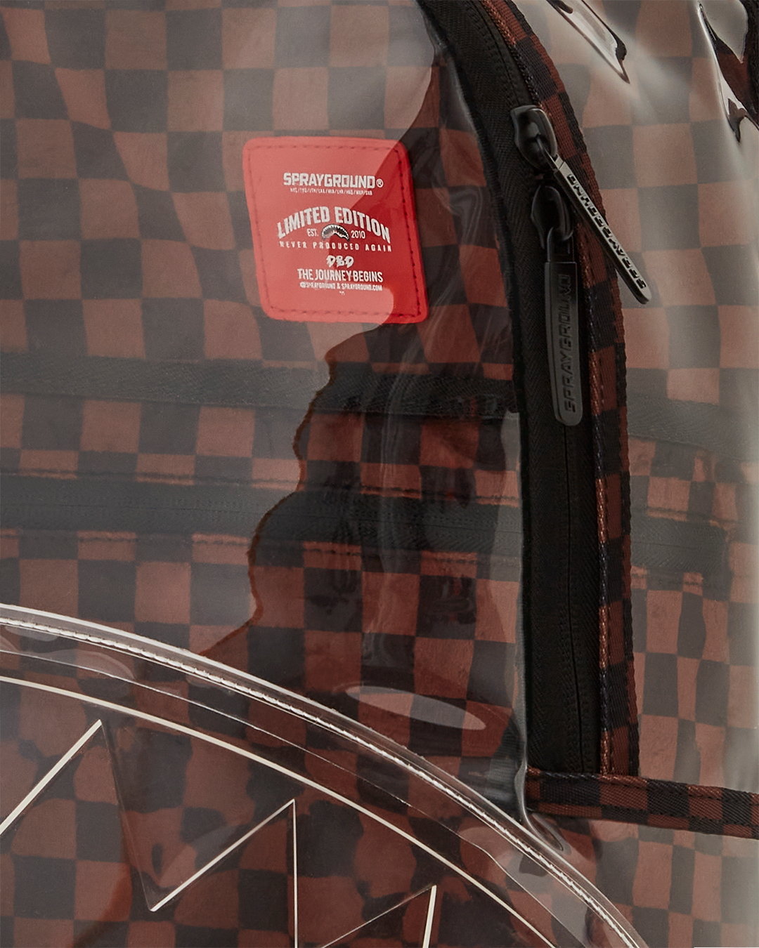 Sprayground Sip Clear Backpack - Brown