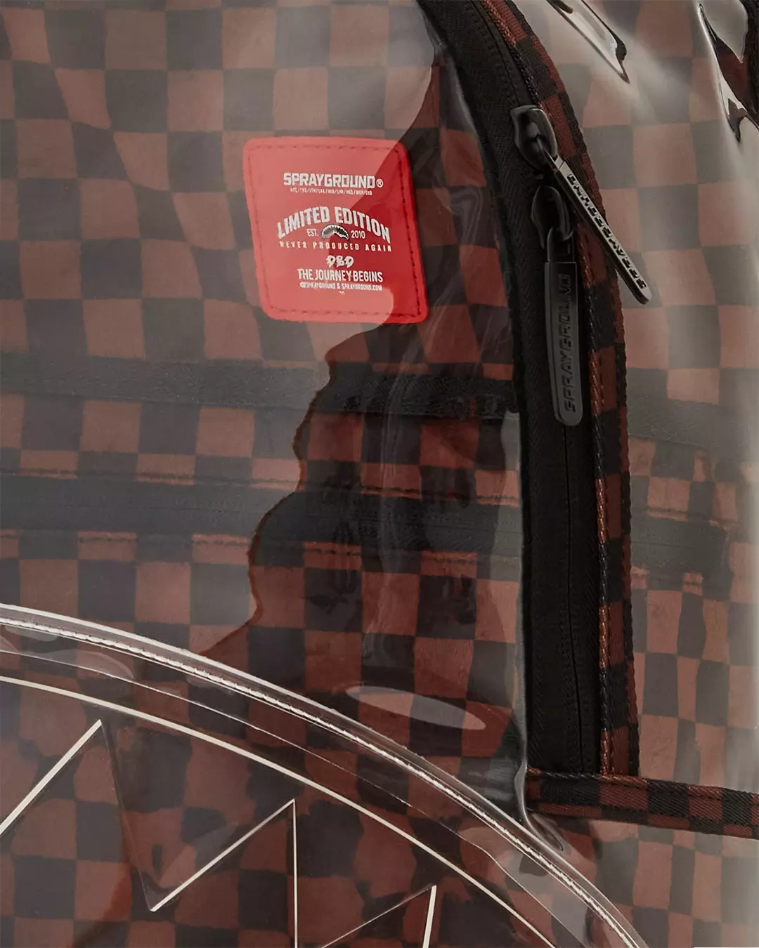 Sprayground Sip Clear Backpack - Brown - Brown