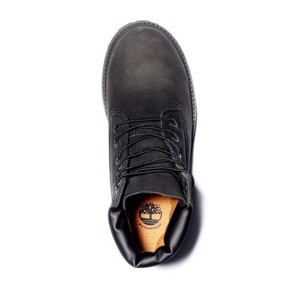 Timberland 6-Inch Premium Grade School Kids' "Black Nubuck" Boot