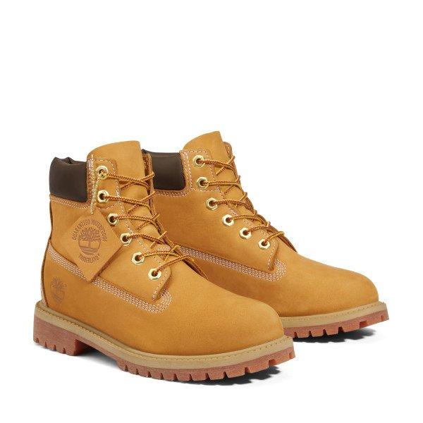 Timberland 6-Inch Premium Grade School Kids' "Wheat Nubuck" Boot