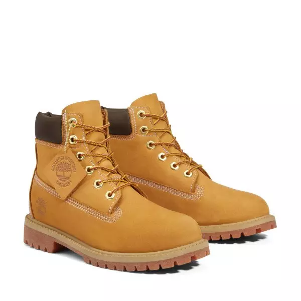 Timberland 6-Inch Premium "Wheat Nubuck" Grade School Kids' Boot - WHEAT