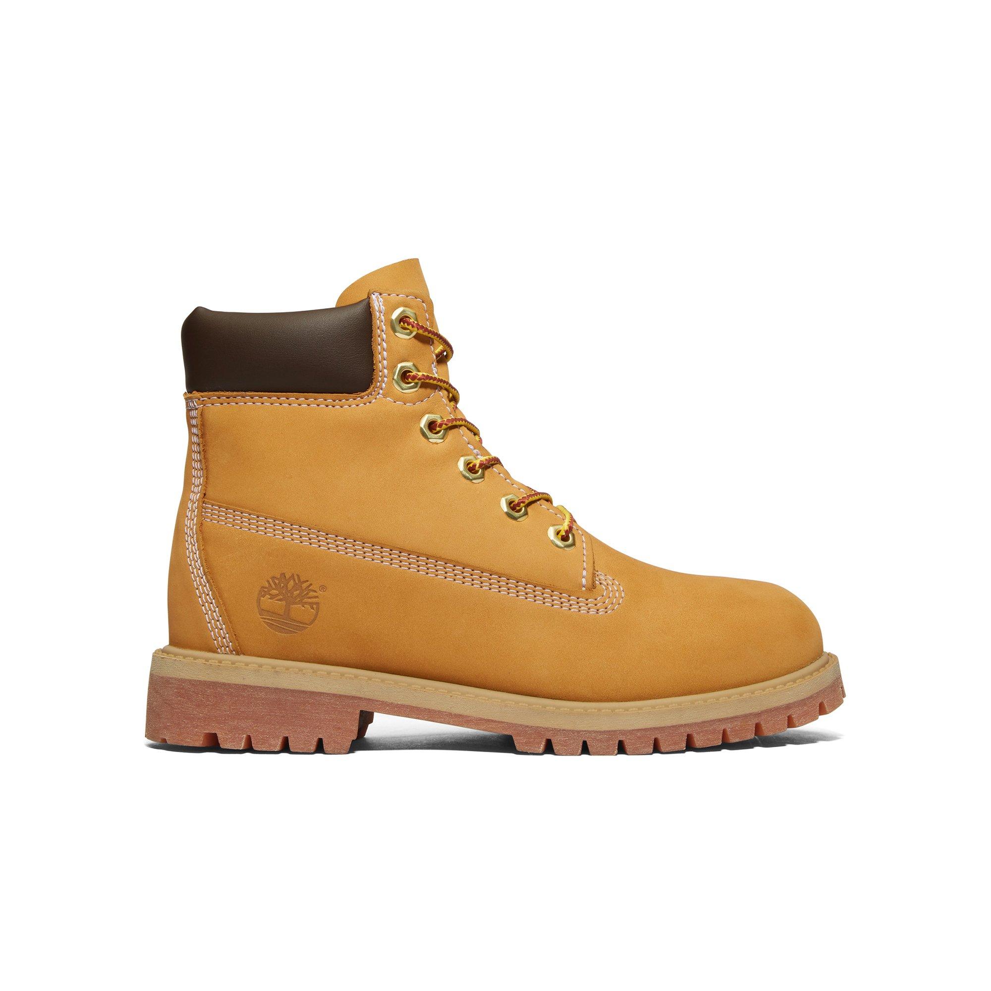 Timberland 6-Inch Premium "Wheat Nubuck" Grade School Kids' Boot - WHEAT