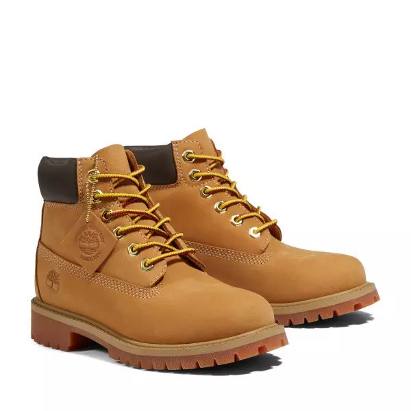 Timberland 6-Inch Premium "Wheat Nubuck" Preschool Kids' Boot - WHEAT